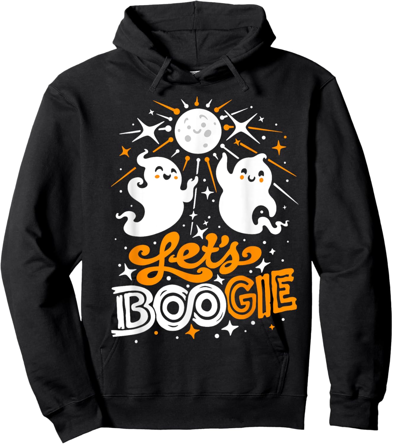 Let's Boogie Funny Cute Disco Fever 70s Halloween Boo Ghosts Hoodie - Hoodie | Black