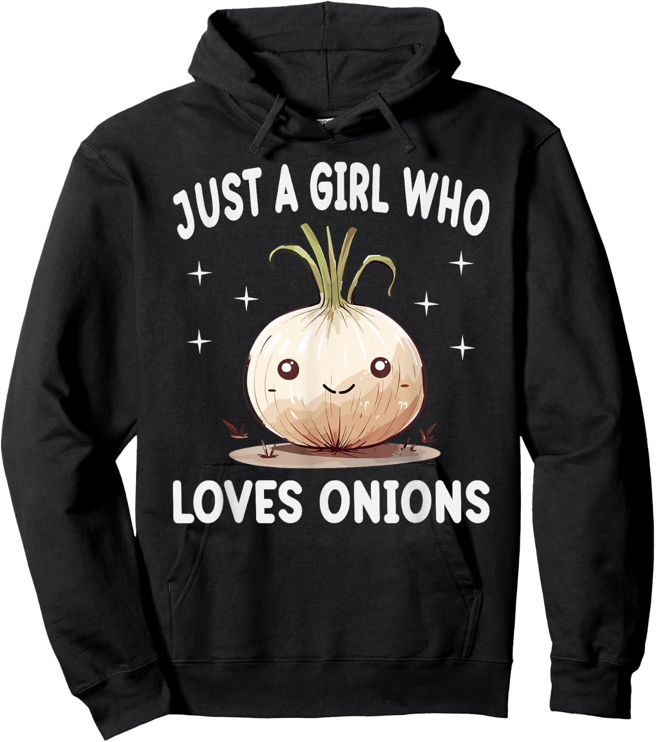 Just A Girl Who Loves Onions Funny Onions Lover Gift Hoodie - Hoodie | Black