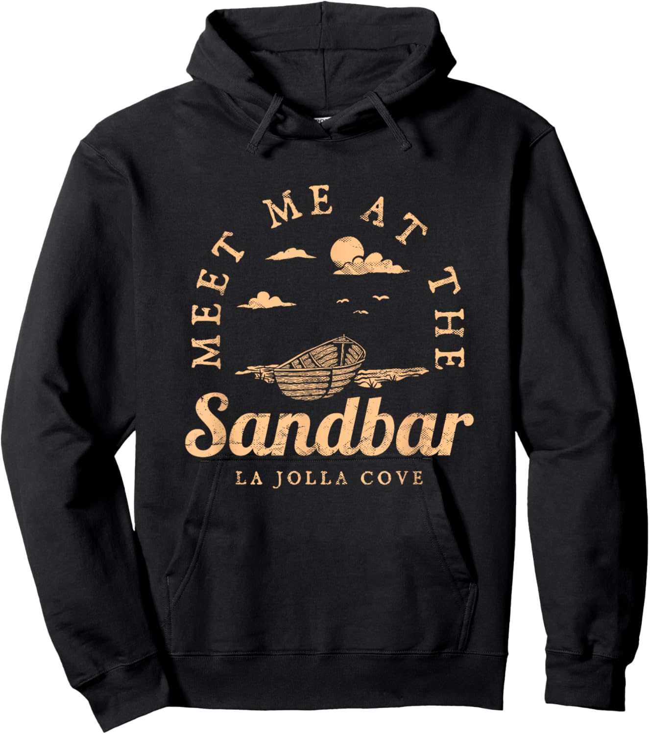 Meet Me at the Sandbar La Jolla Cove Vacation California Hoodie - Hoodie | Black