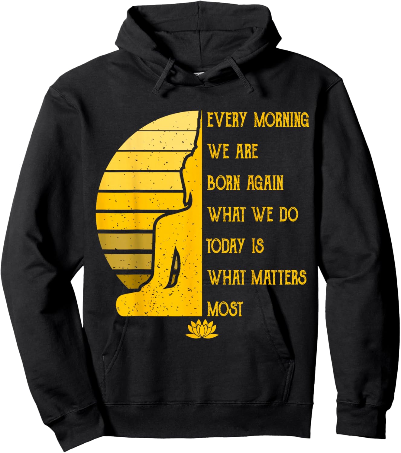 Yoga Meditation Buddha Gift Yoga Teacher Hoodie - Hoodie | Black
