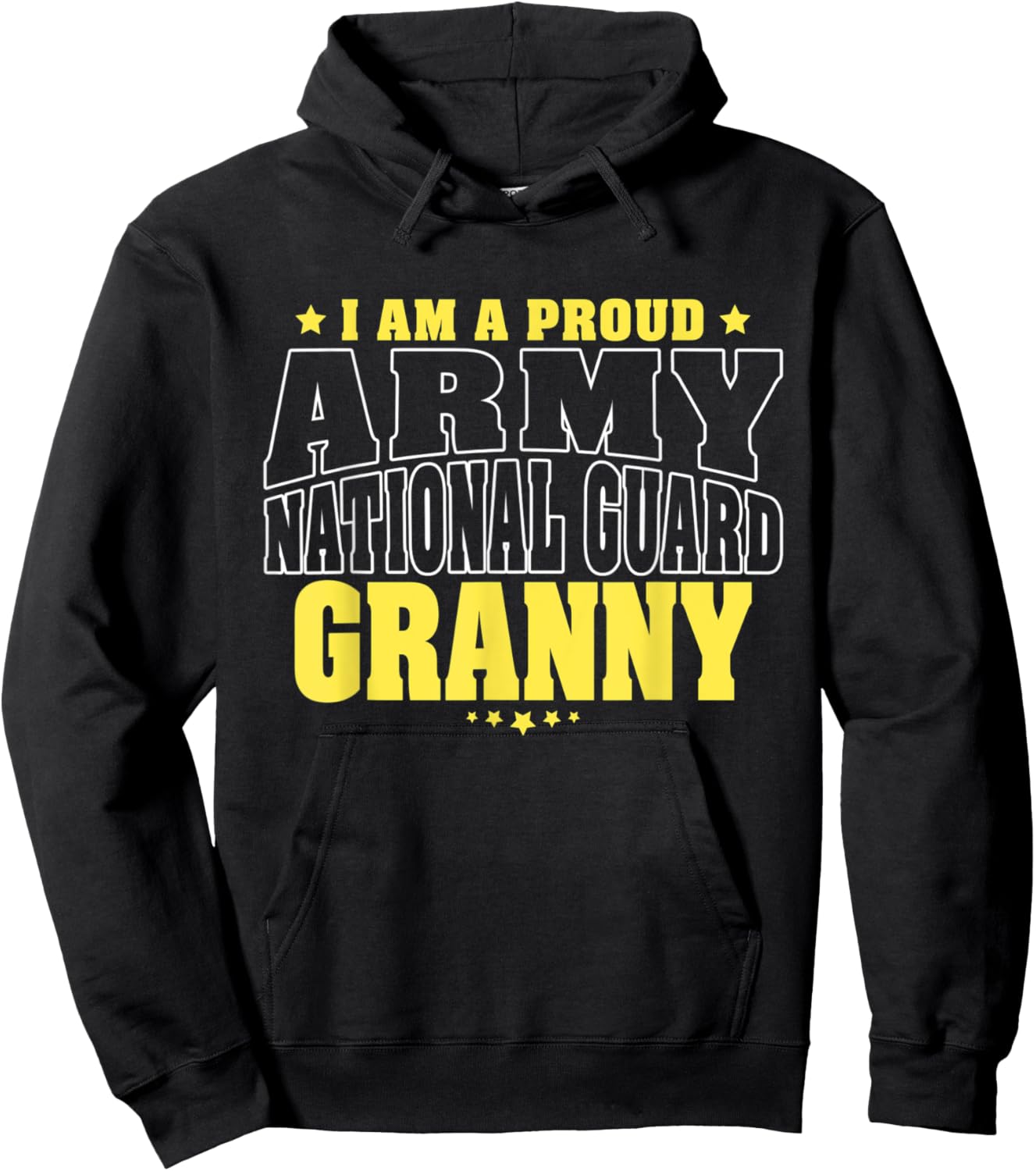I Am A Proud Army National Guard Granny - Military Grandma Hoodie - Hoodie | Black