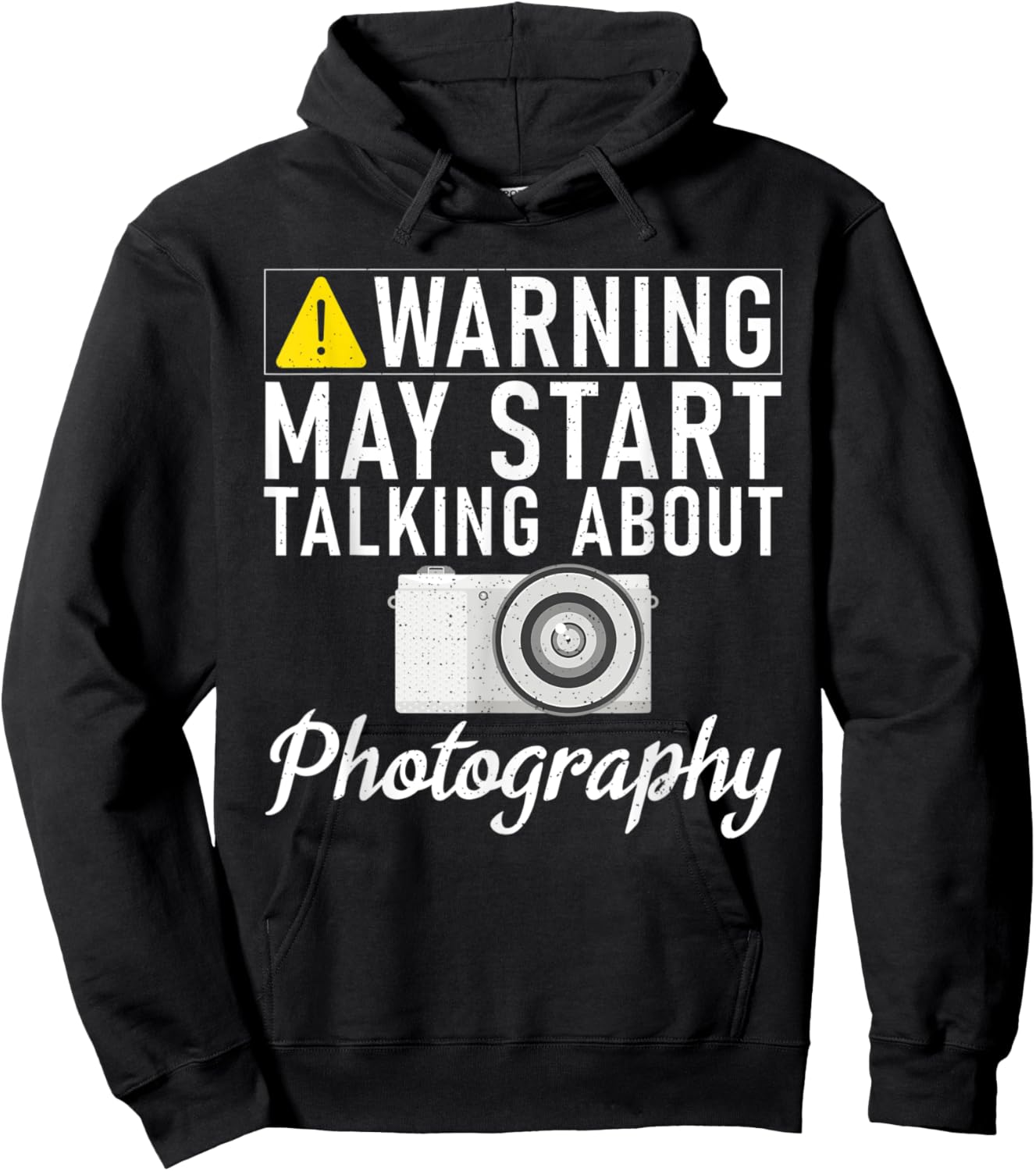 Warning may start talking about Photography Photo Camera Hoodie - Hoodie | Black