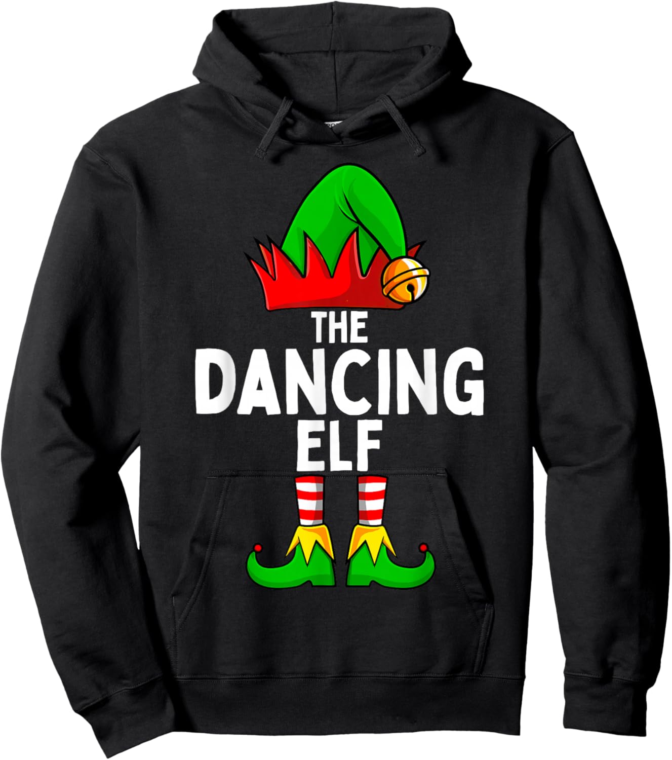 Dancing Elf Matching Family Christmas Hoodie - Hoodie | Black
