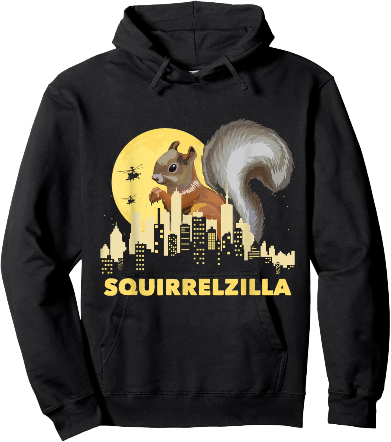Squirrelzilla - Squirrel Whisperer Squirrel Lover Animal Small Hoodie - Hoodie | Black
