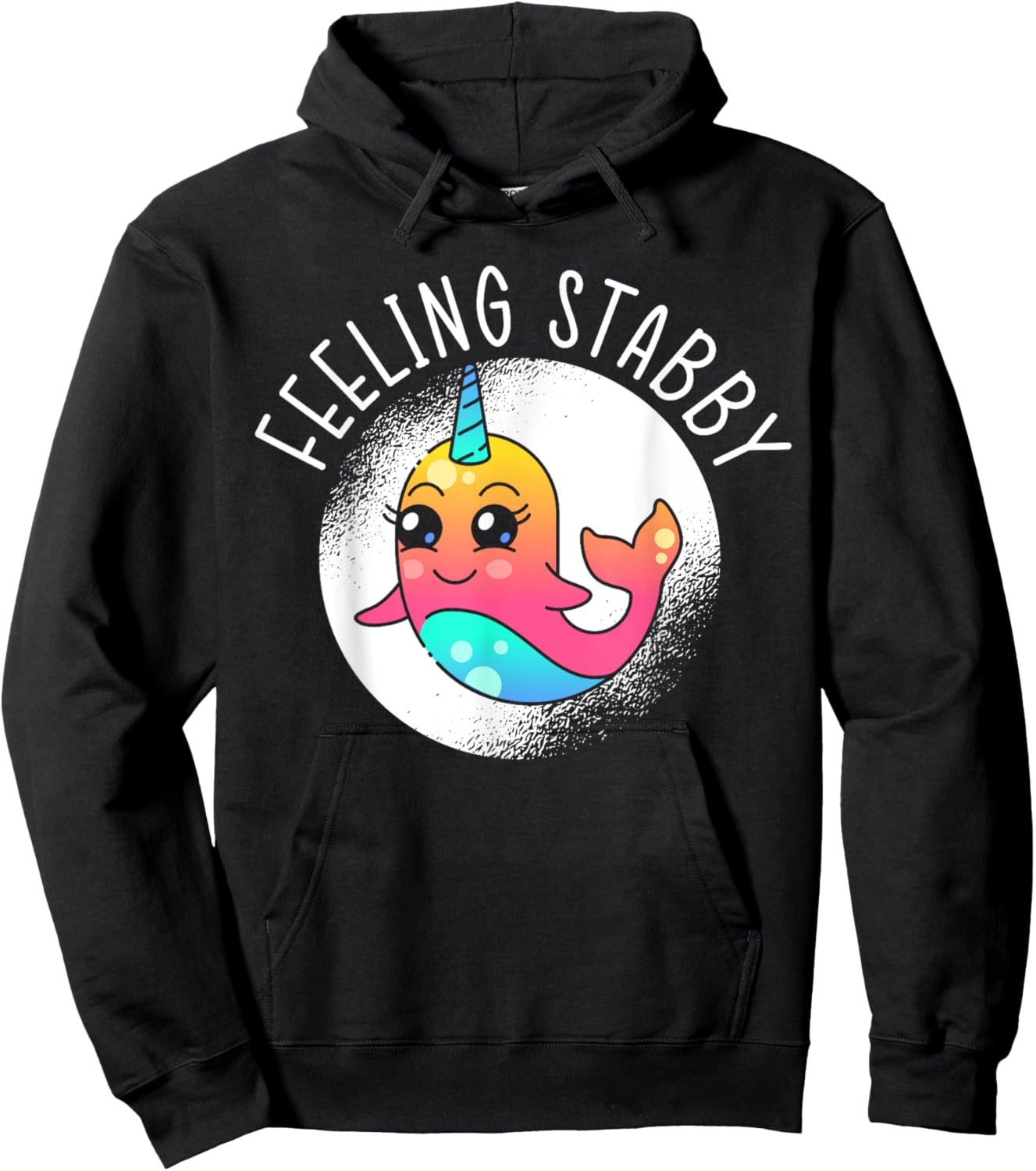 Feeling Stabby Narwhal Unicorn Of The Sea Animal Narwhale Hoodie - Hoodie | Black