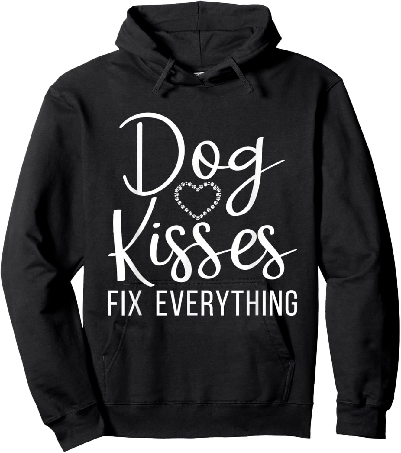Dog Kisses fix Everything Puppy Dog Lover Hoodie - Hoodie | Black