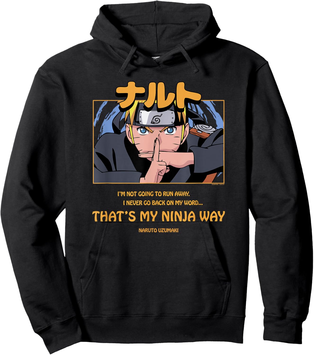 Naruto Shippuden Closed Caption Ninja Way Anime Hoodie - Hoodie | Black