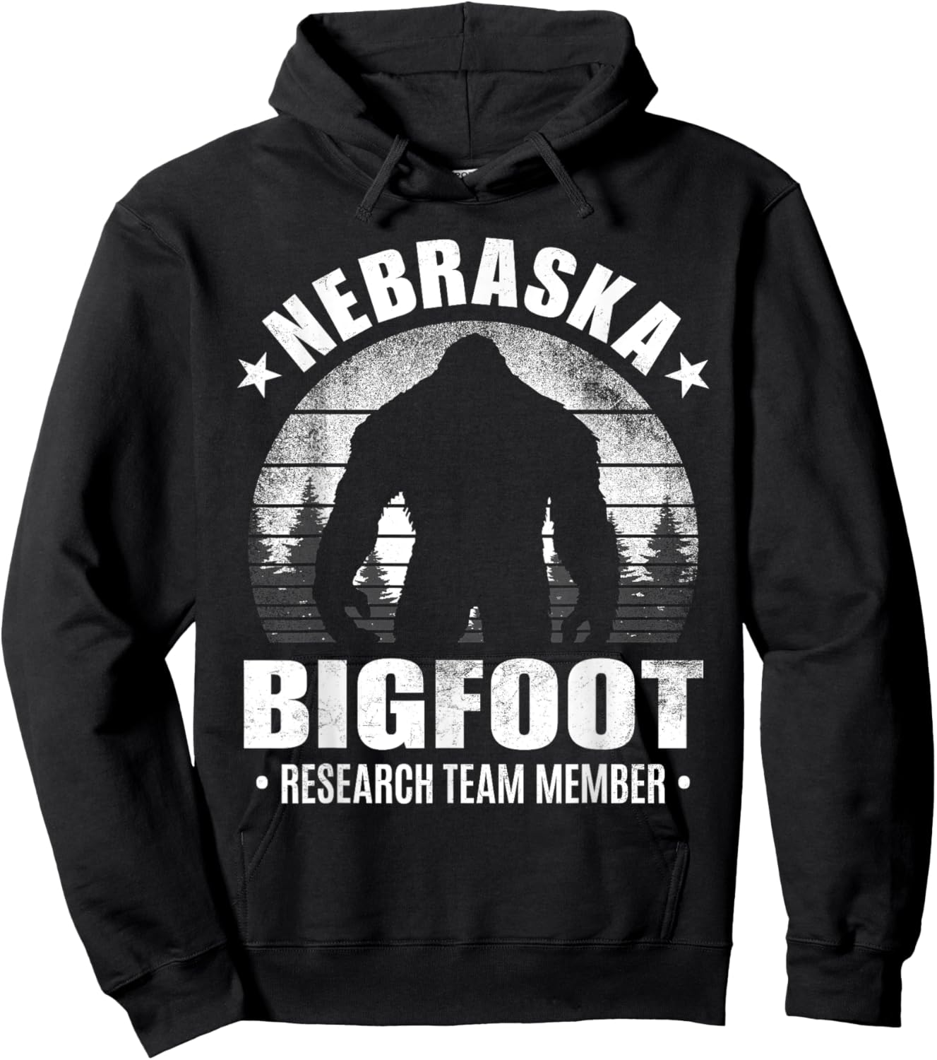 Nebraska Bigfoot Research Team Member Sasquatch Sunset Hoodie - Hoodie | Black