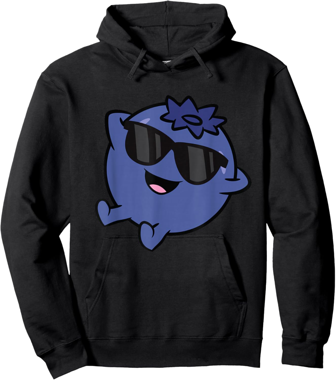 Cute Blueberry Fruit Relaxing Lazy Blueberry Hoodie - Hoodie | Black