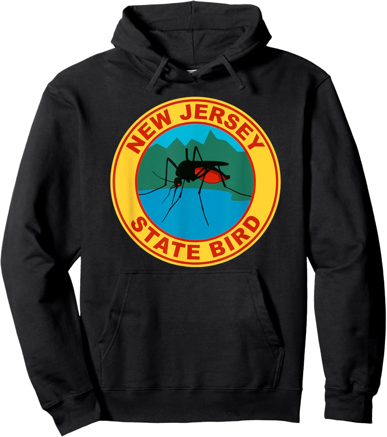 Funny New Jersey Mosquito State Bird Hoodie - Hoodie | Black