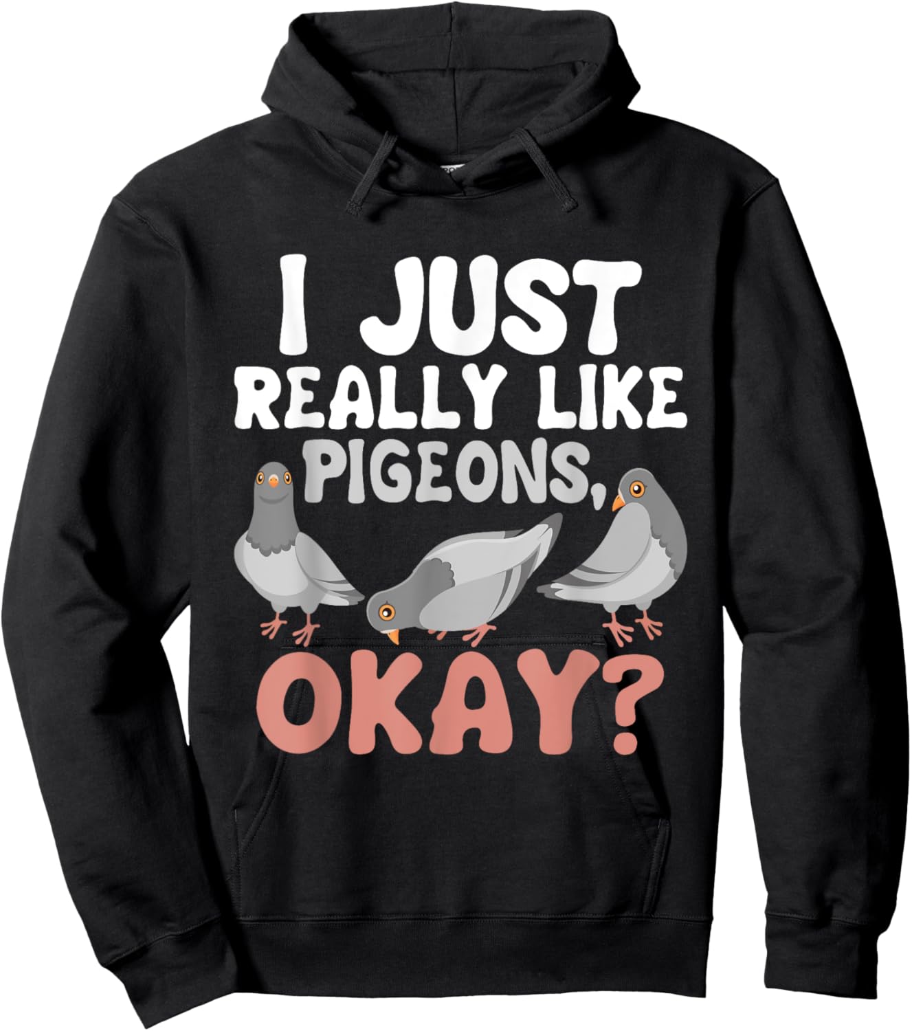 I Just Really Like Pigeons - Pigeon Lover Racing Breeder Hoodie - Hoodie | Black