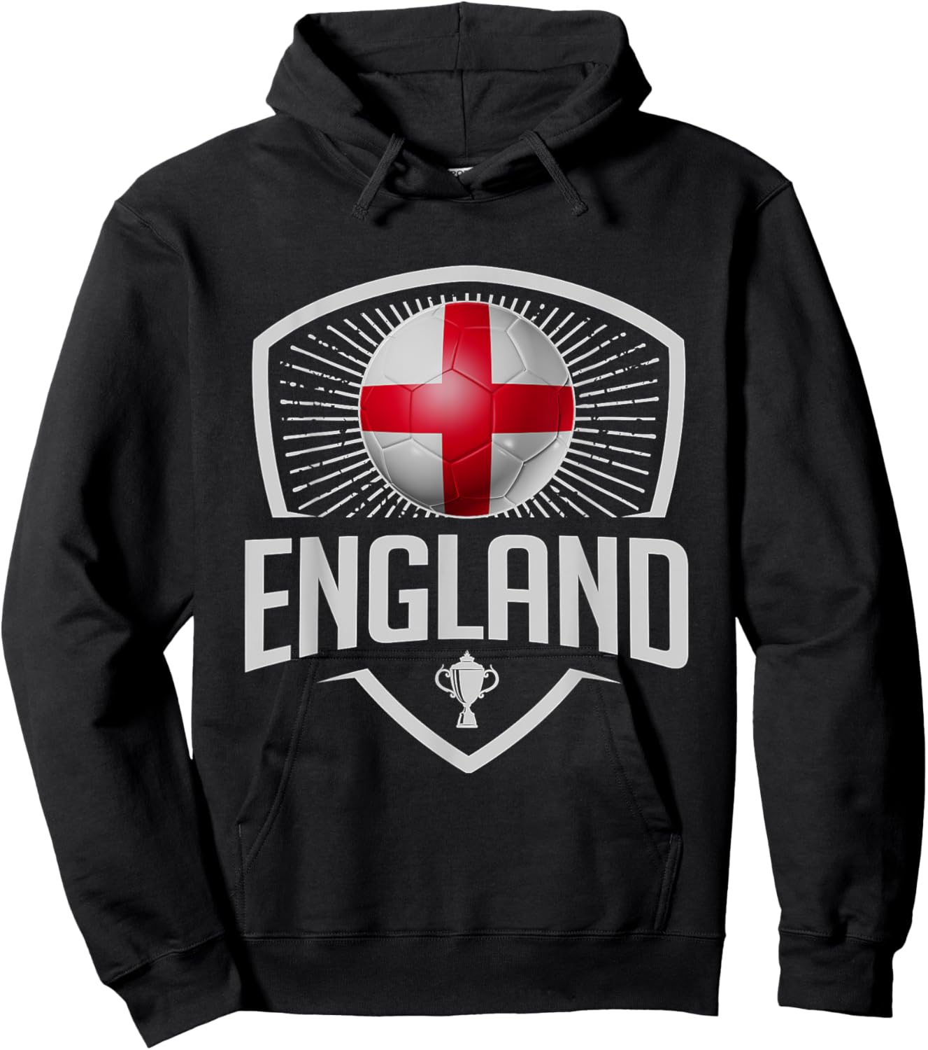 England Soccer Support the Team Football Fan English Flag Hoodie - Hoodie | Black