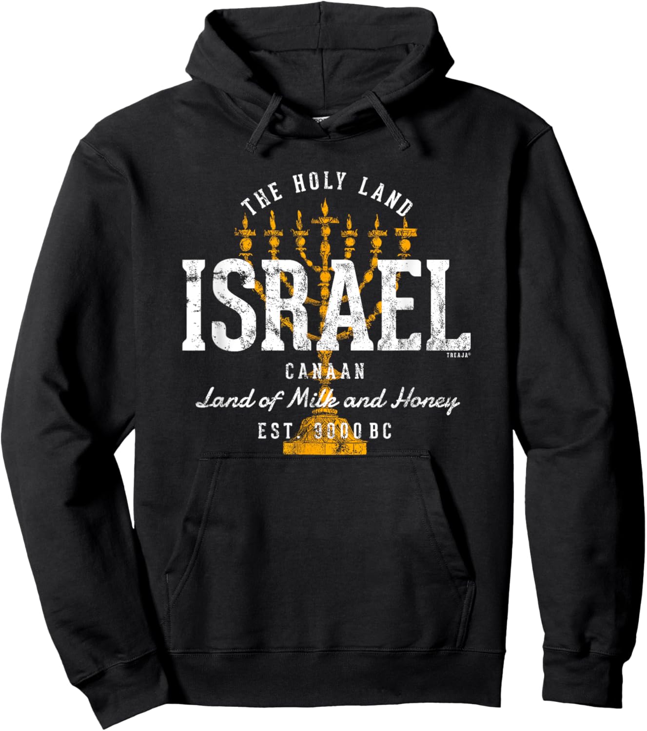 Vintage Style Retro Israel Hoodie - Hoodie | Black