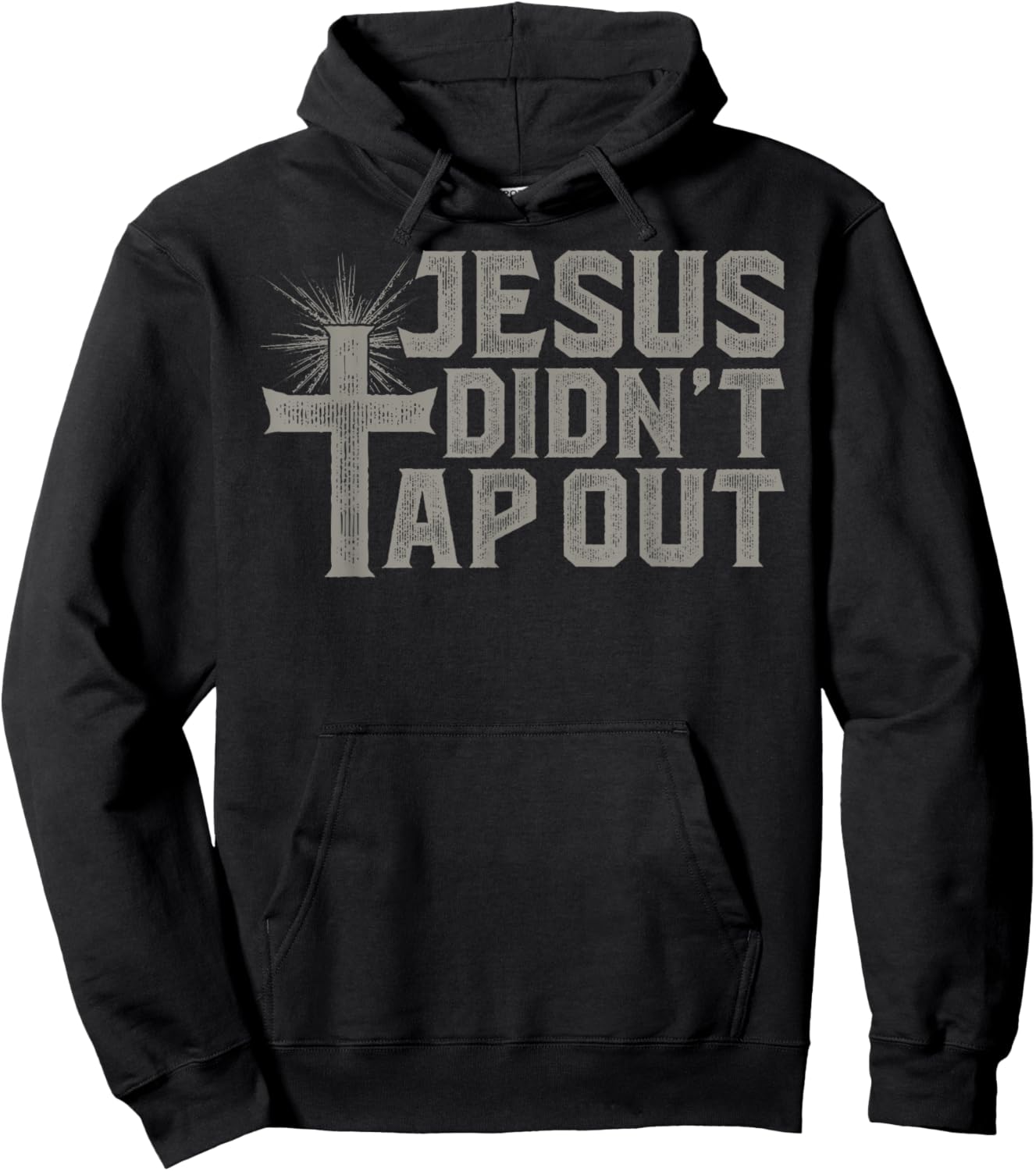 Jiu Jitsu Jesus Faith Christian Jesus Didn'T Tap Out Hoodie - Hoodie | Black