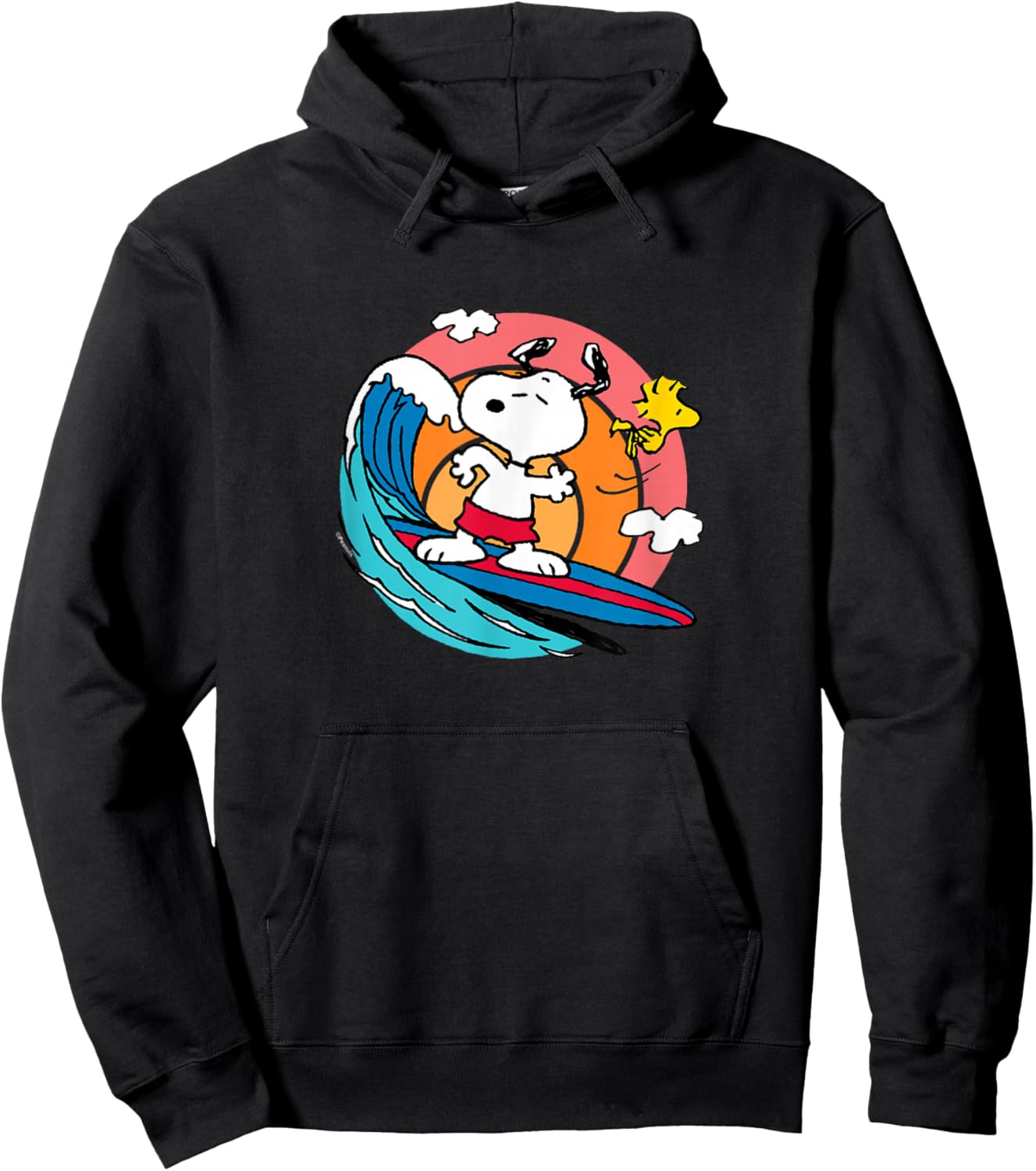 Peanuts - Snoopy Woodstock Surf Hoodie - Hoodie | Black