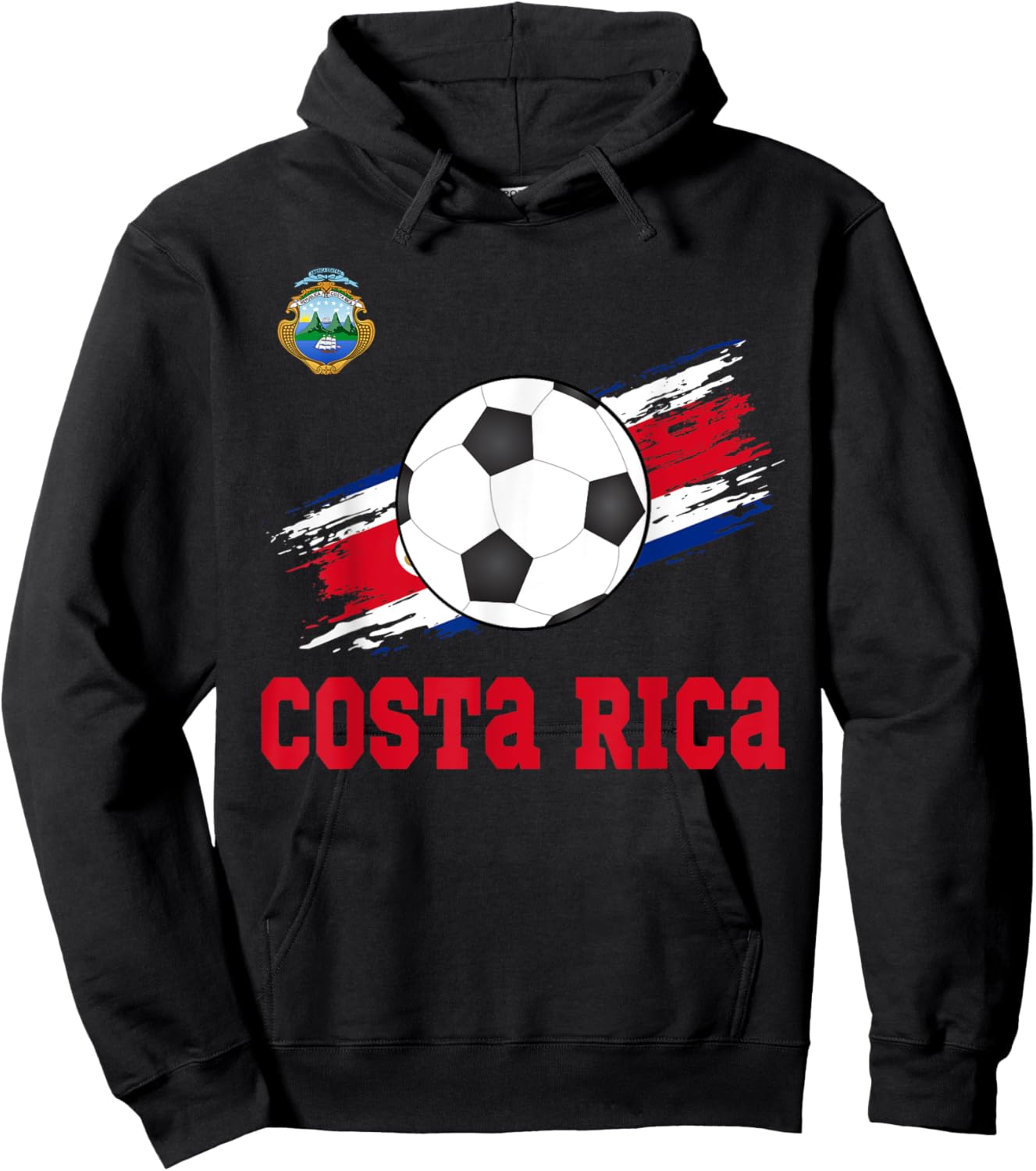 Costa Rica Soccer Costa Rican Football Costa Rica Futbol Hoodie - Hoodie | Black
