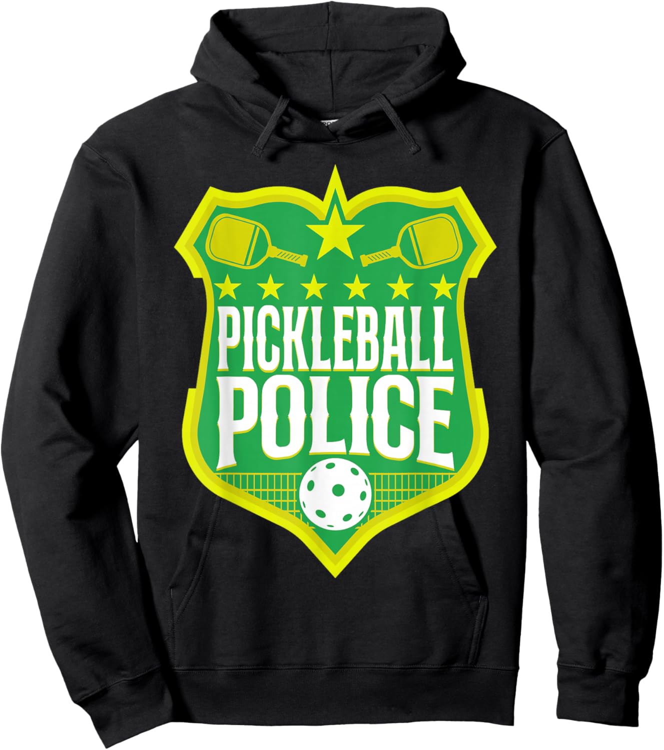 Pickleball Badge Pickleball Police Hoodie - Hoodie | Black