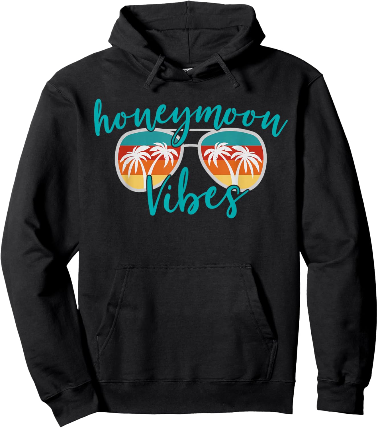 Honeymoon Vibes Cute Couples Trip Matching Vacation Hoodie - Hoodie | Black
