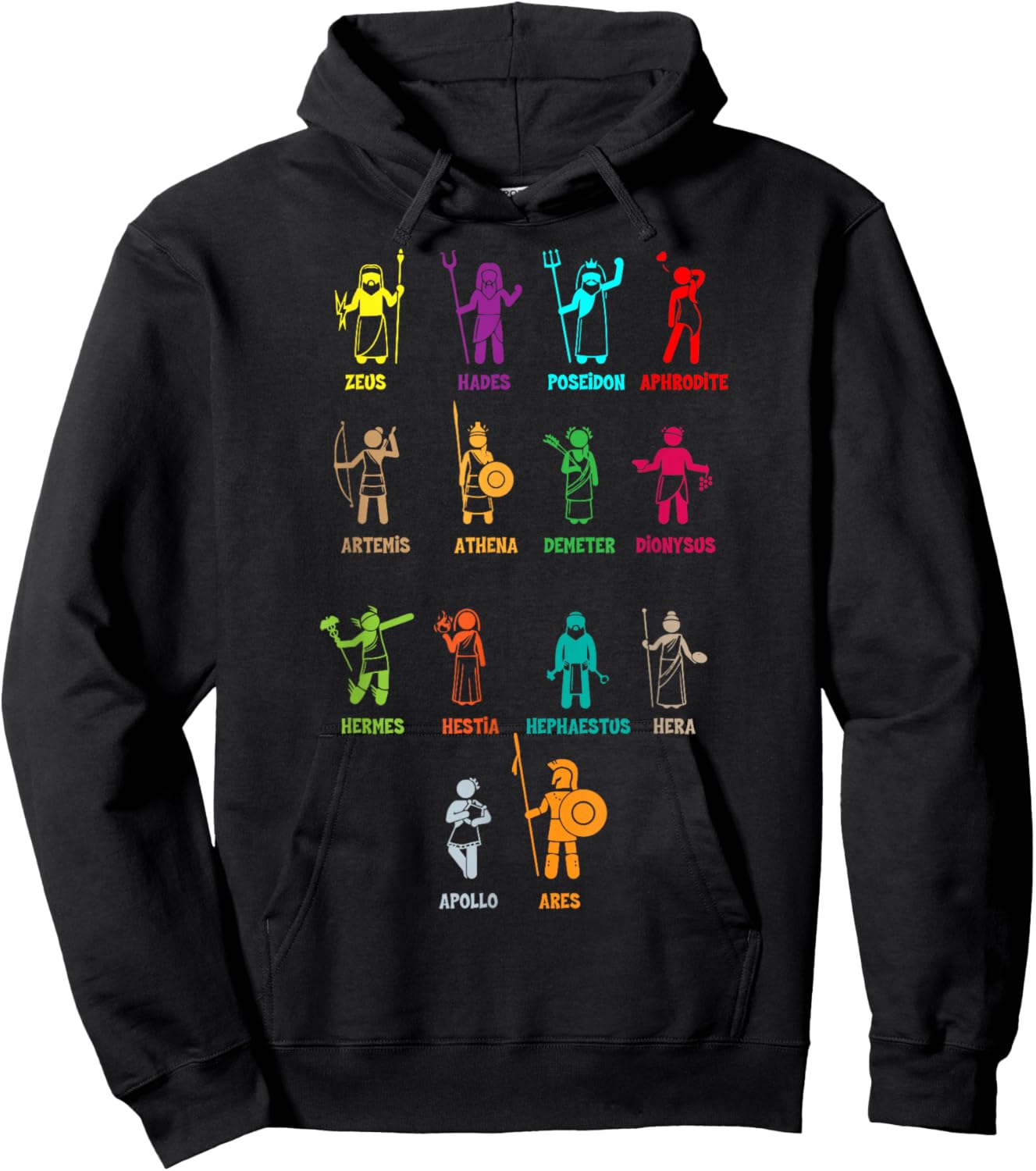 Greek Mythology Gods - Gods of Greece Small Hoodie - Hoodie | Black