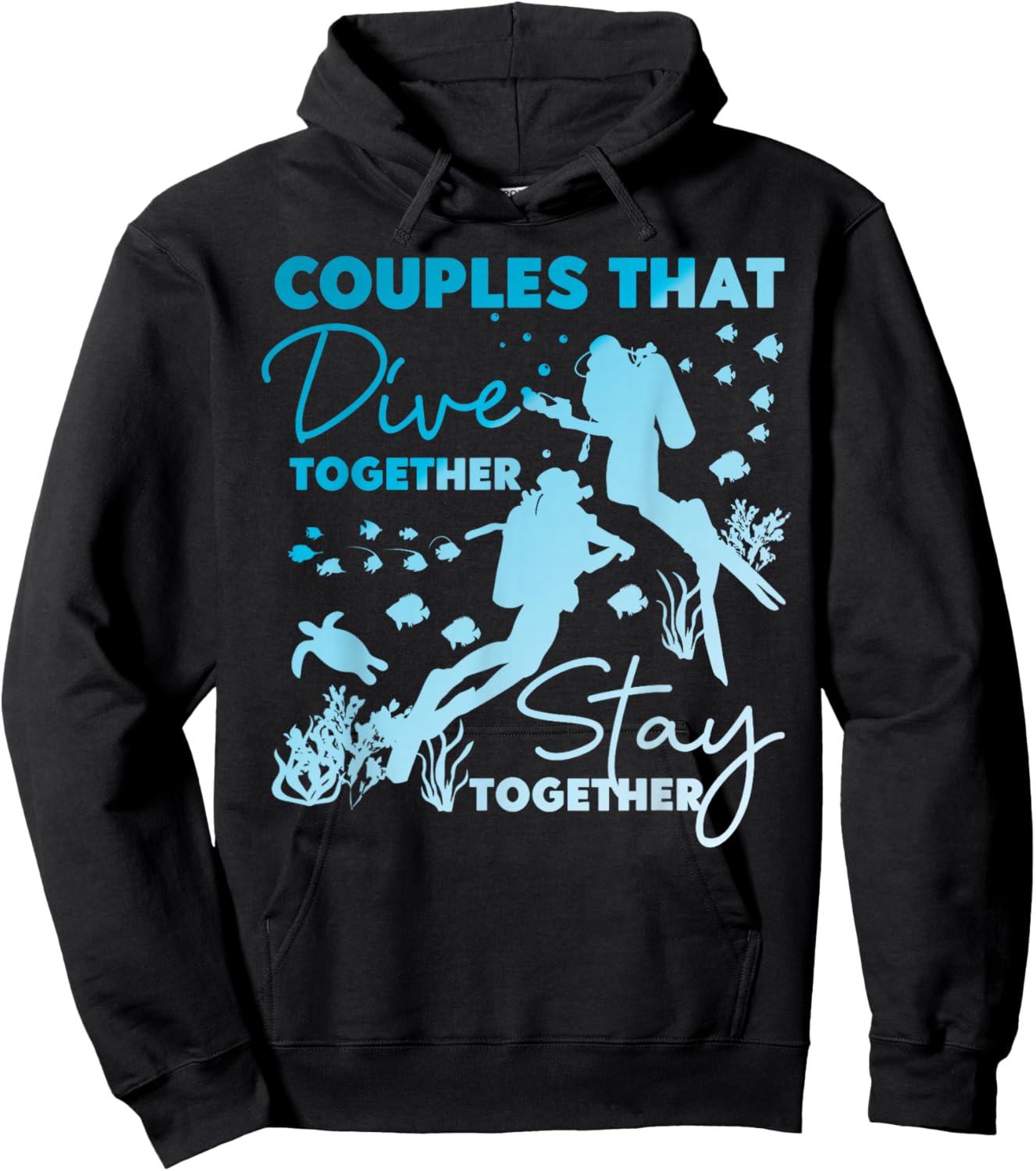 Scuba Diving Diver Girl Couples Dive Together Stay Together Hoodie - Hoodie | Black