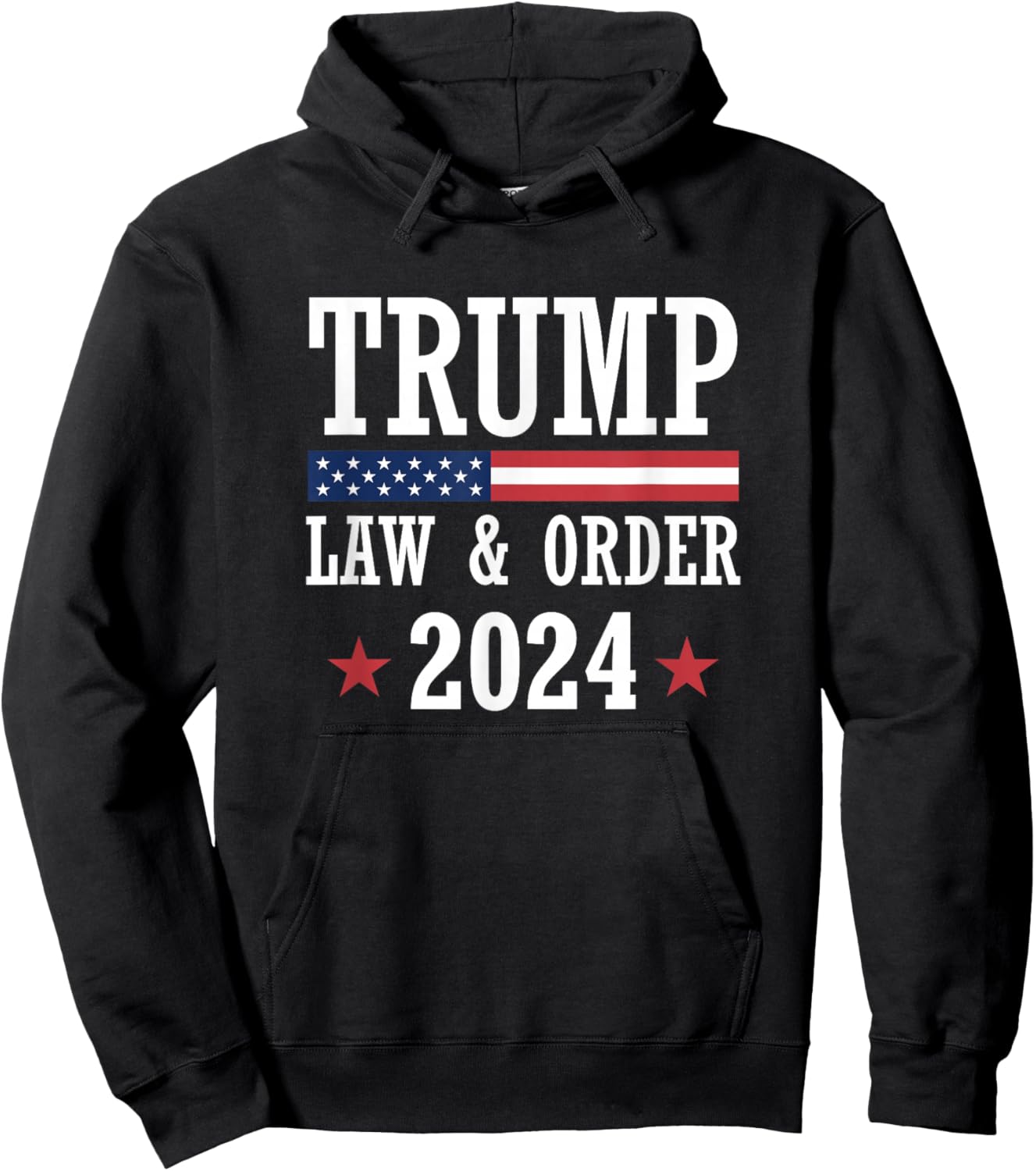 Law & Order Cops For Trump 2024 Police Thin Blue Line Hoodie - Hoodie | Black