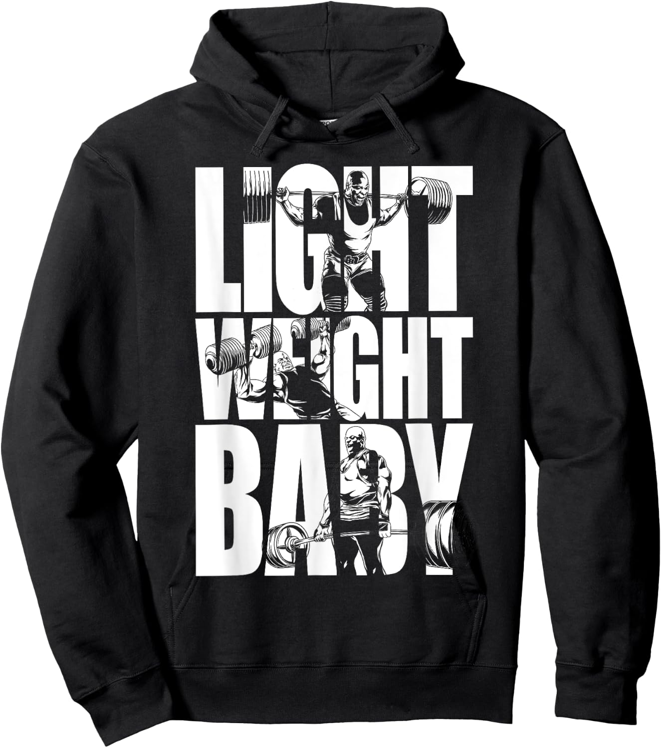 Light Weight Baby - Ronnie Coleman, Squat Bench Deadlift Gym Hoodie - Hoodie | Black