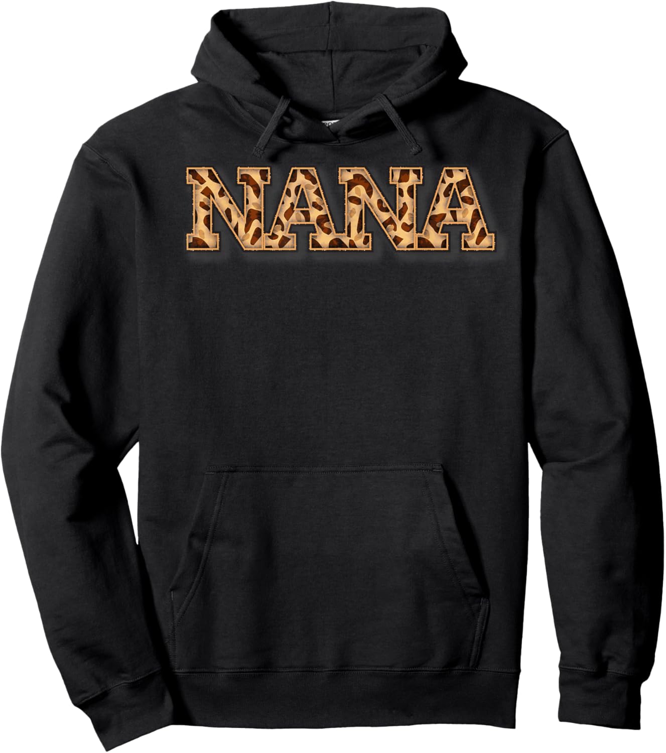 Nana Leopard Cheetah Animal Print Proud GrandMother Quote Hoodie - Hoodie | Black