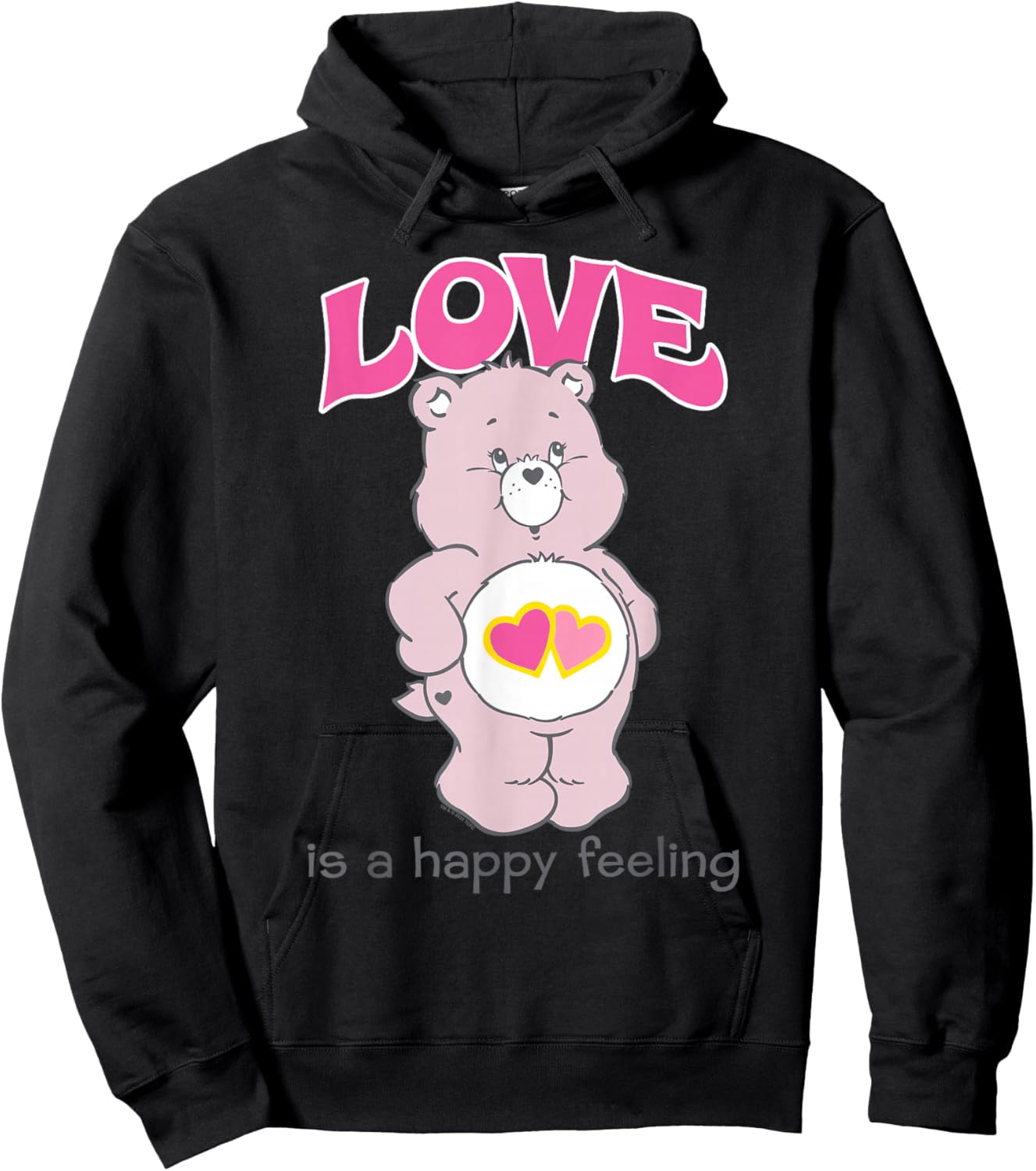 Care Bears Valentine's Day Love-a-Lot Is A Happy Feeling Hoodie - Hoodie | Black