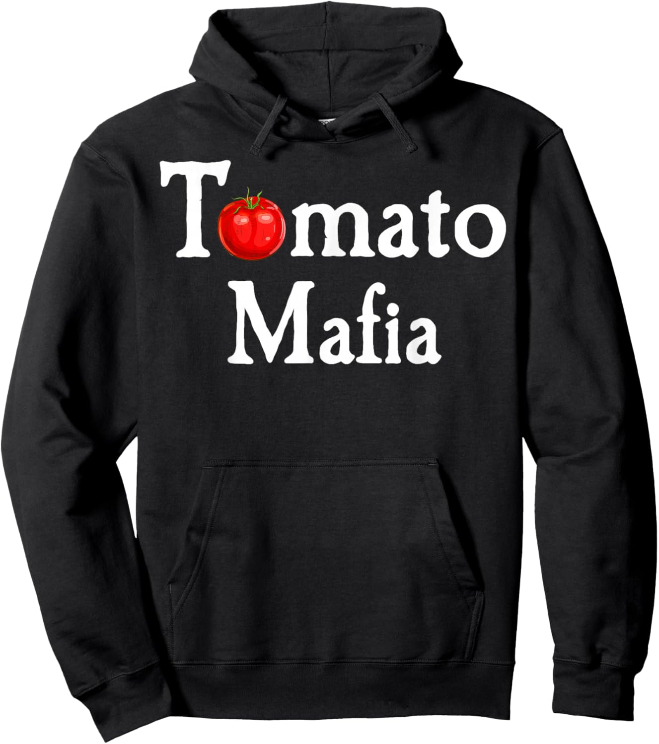 Tomato Mafia | Funny Gardening Lover Graphic Hoodie - Hoodie | Black