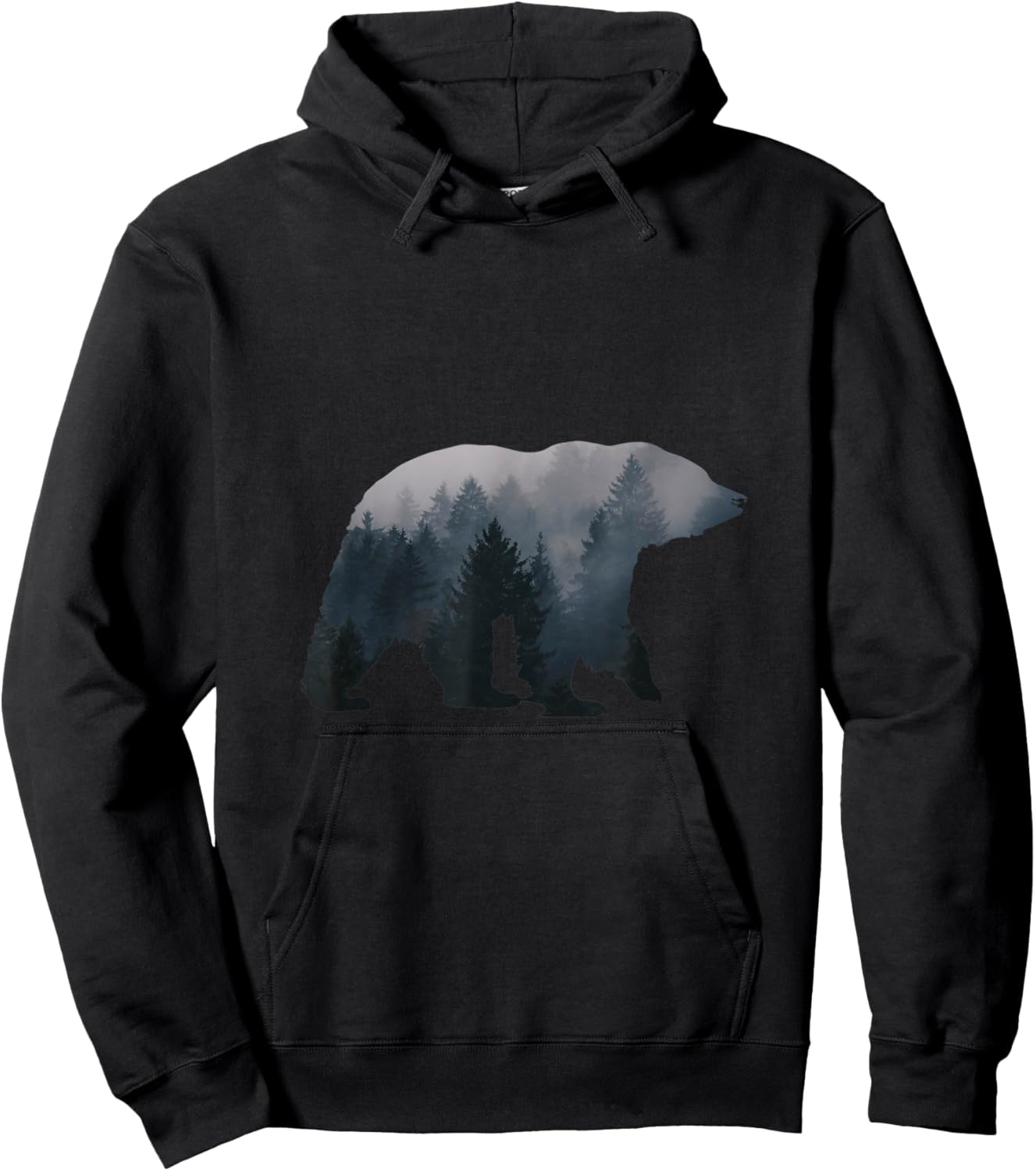 Bear illustration made of trees bears Hoodie - Hoodie | Black