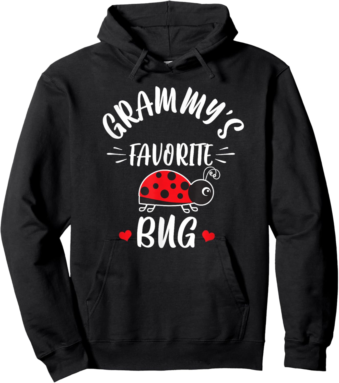 Grammy's Favorite Bug For Kids From Grammy Grandma Ladybug Hoodie - Hoodie | Black
