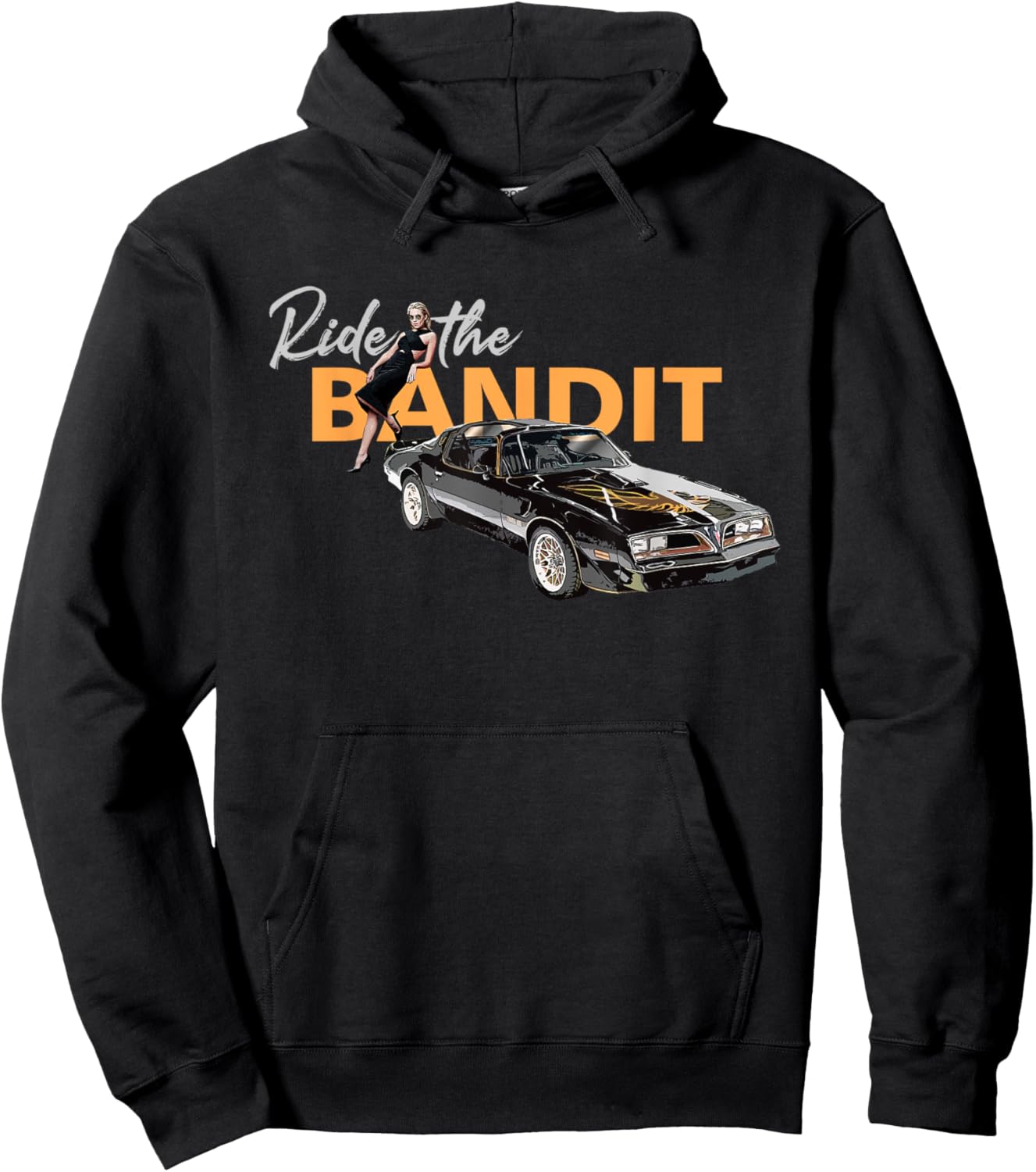 Classic Cars, 1977 Bandit Trans AM, Vintage Black Trans AM Hoodie - Hoodie | Black