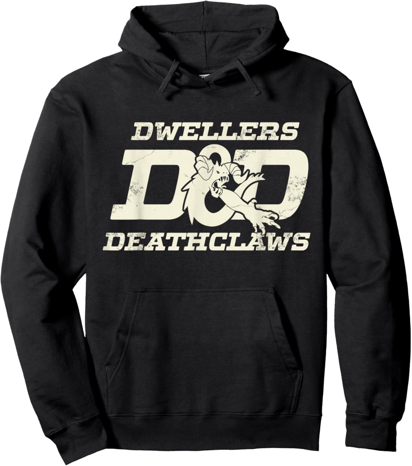 Retro Dwellers and Deathclaws Hoodie - Hoodie | Black