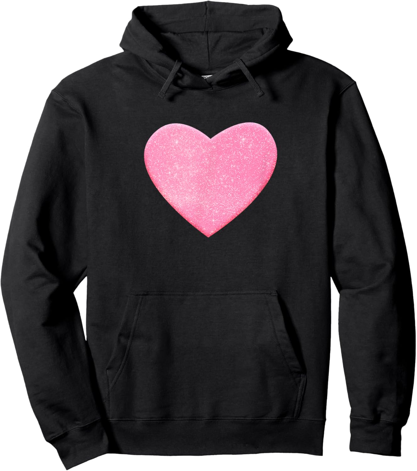 Valentines Pink Heart Hoodie - Hoodie | Black