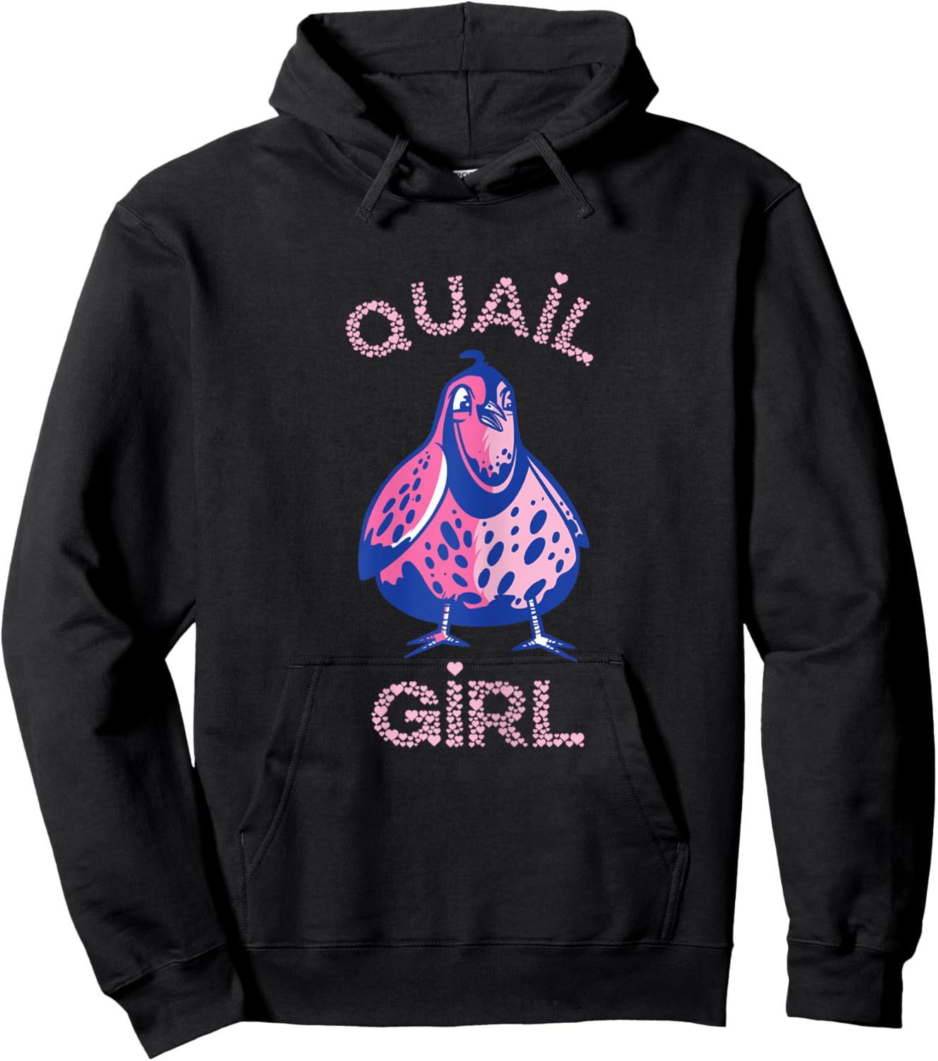 Quail Girl Bird Quail Lover Birdology Coturnix Quail Hoodie - Hoodie | Black