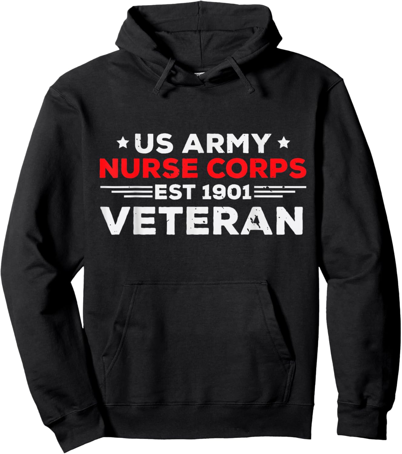 USA Army Nurse Corps Veteran Patriotic Hoodie - Hoodie | Black