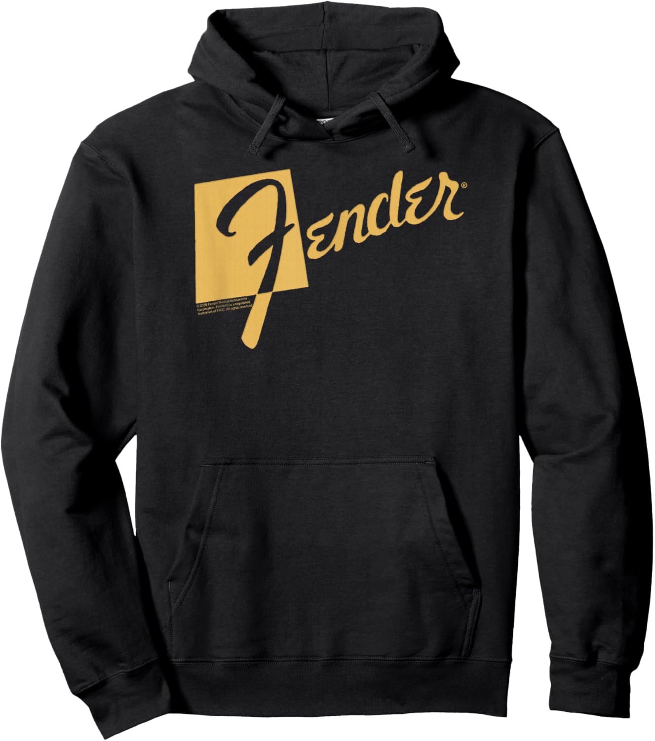 Fender Retro Text Logo Hoodie - Hoodie | Black