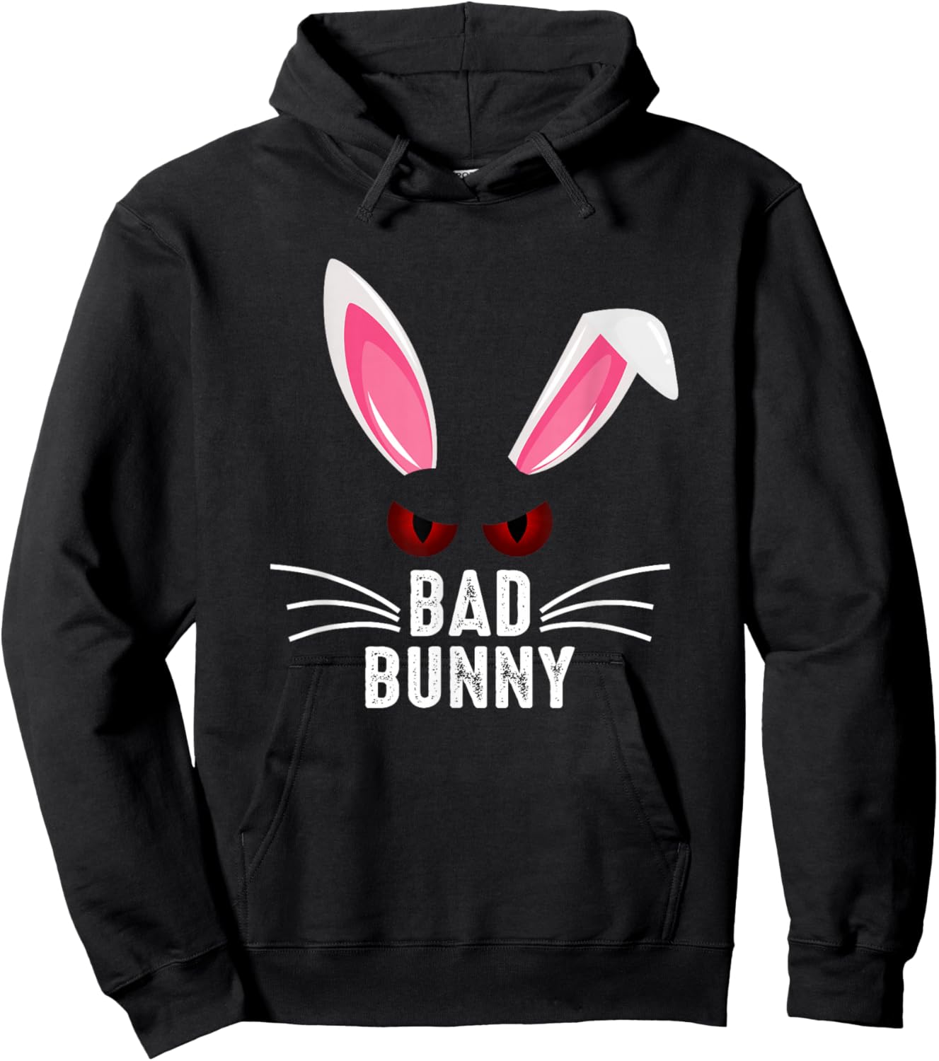 Bad Bunny Scary Rabbit Cool Animal Lover Hoodie - Hoodie | Black