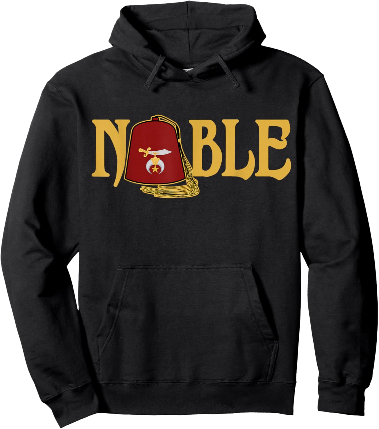 Noble Shriner Fez Emblem AAONMS Mason AEAONMS Parents' Day Hoodie - Hoodie | Black