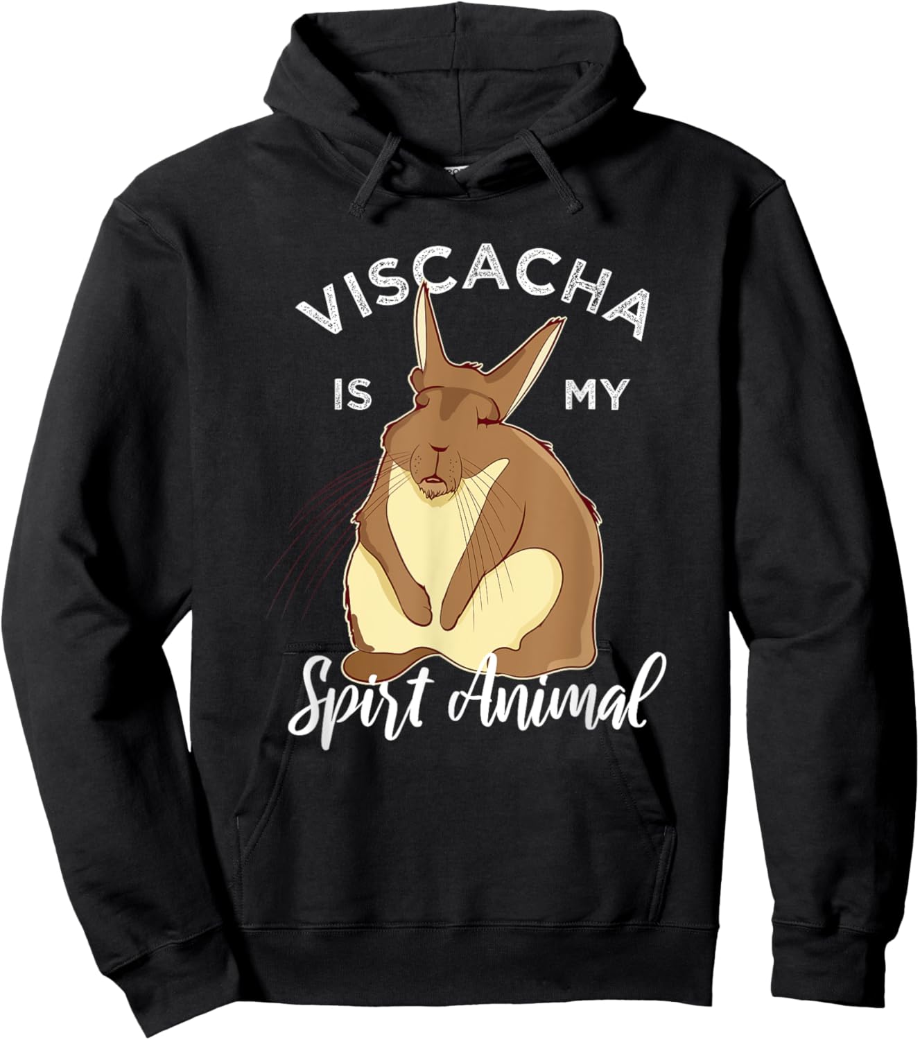 Viscacha Vizcacha Cute Chinchilla Rodent Lazy Sleepy Hoodie - Hoodie | Black
