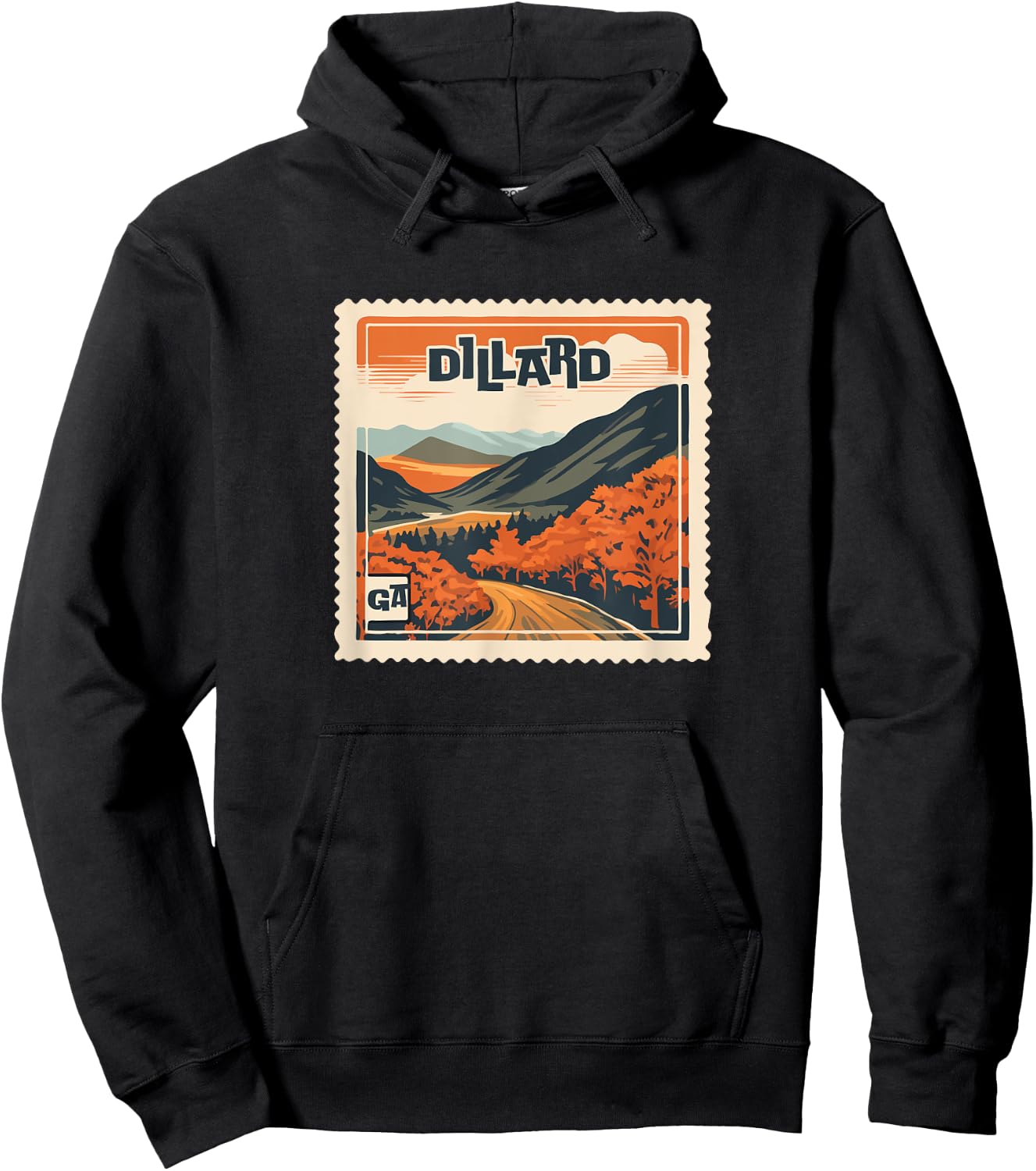 Dillard GA Mountain Dillard GA Travel Hiking Vacation Hoodie - Hoodie | Black