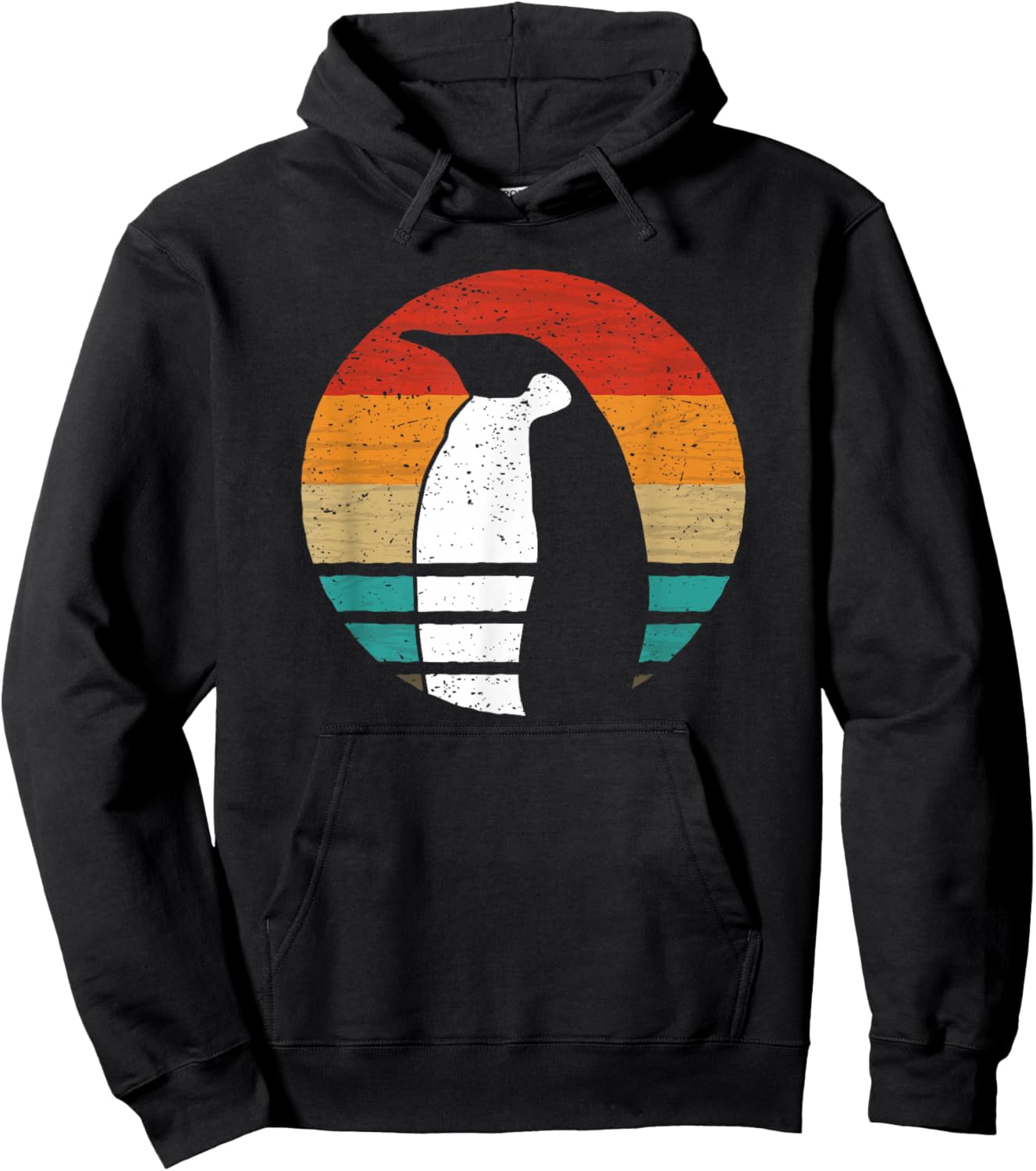 Penguin Retro Style Vintage Hoodie - Hoodie | Black