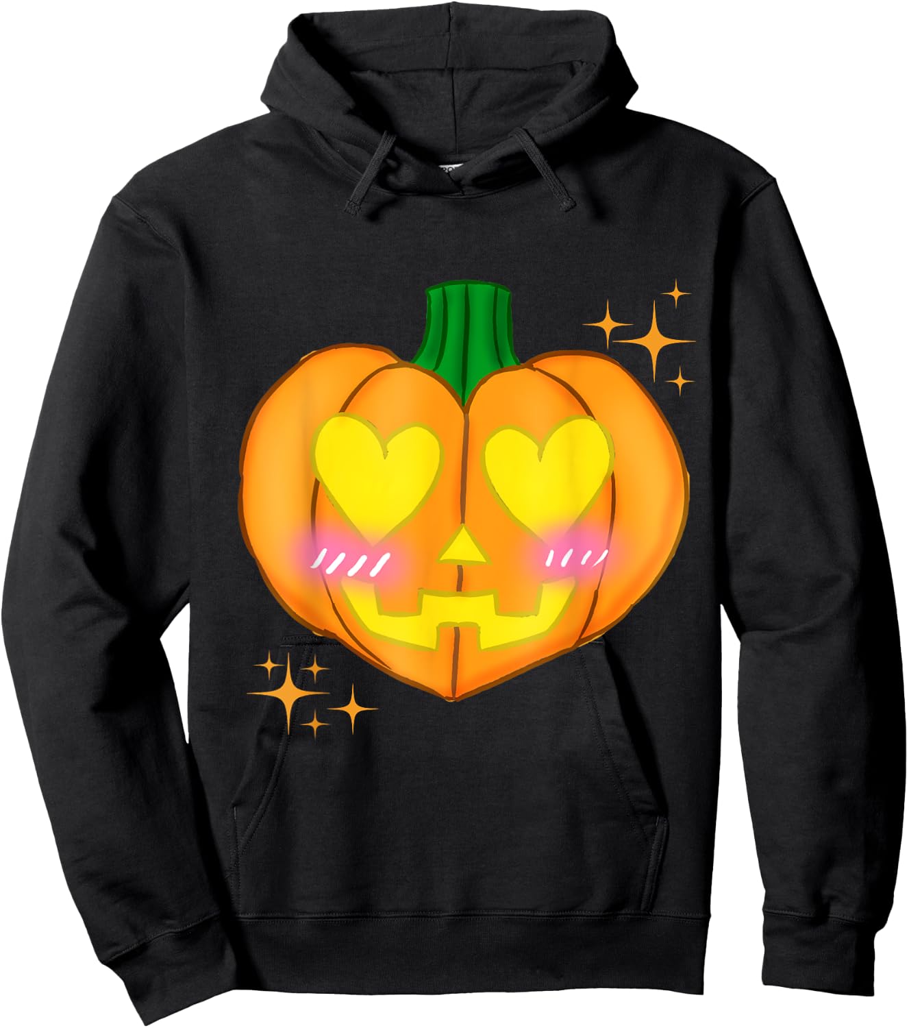 UMBERDUSK Valloween Valentine's Day Kawaii Goth Pumpkin Hoodie - Hoodie | Black