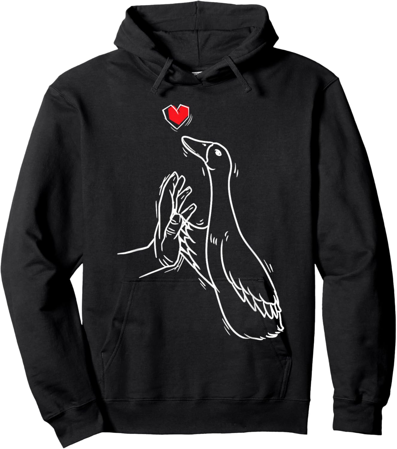 Indian runner duck Hoodie - Hoodie | Black