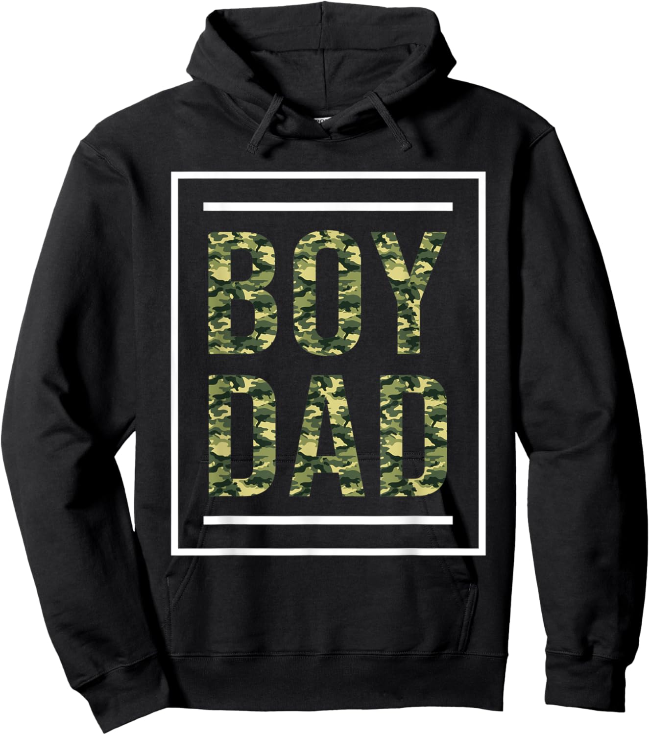 Boy Dad Camo Color Shirt For Father Of Boy Cute Dad Shirt Hoodie - Hoodie | Black