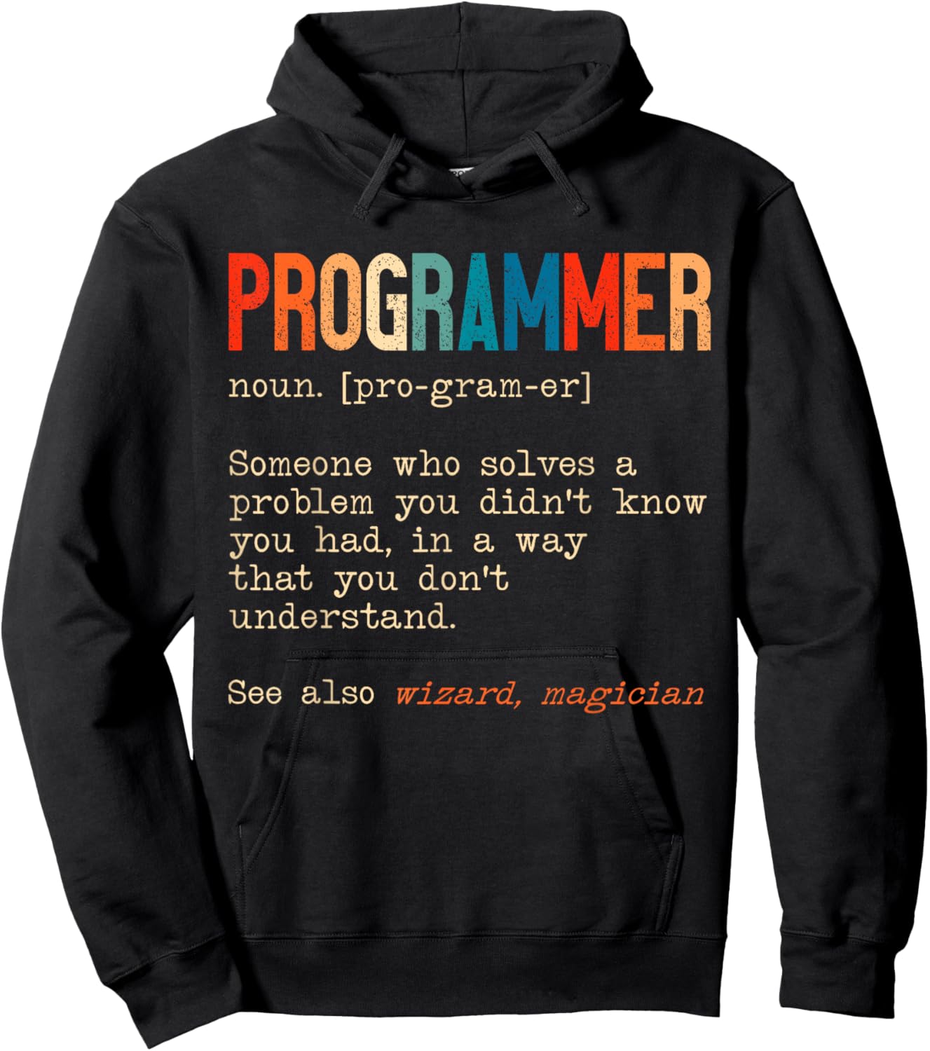 Funny Programmer Definition Software Developer Programming Hoodie - Hoodie | Black