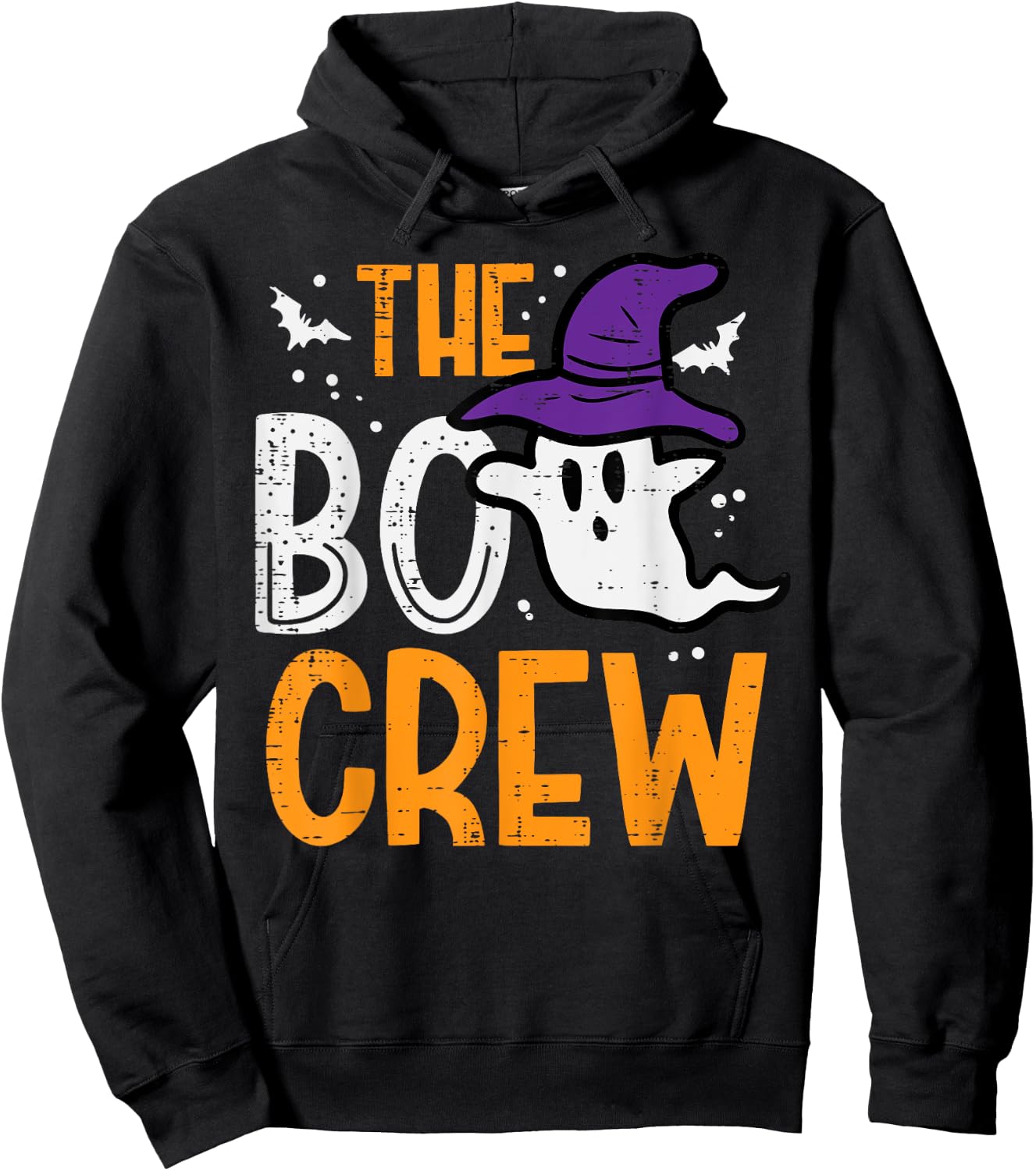 Halloween Ghost The Boo Crew Costume Matching Women Kids Men Hoodie - Hoodie | Black