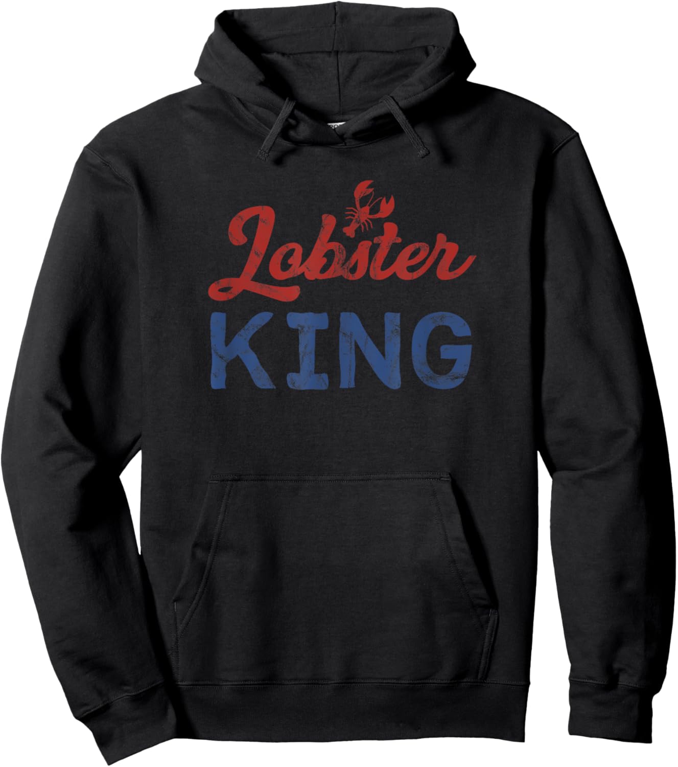 Men's Lobster King Funny Seafood Boil Maine Lobster Hoodie - Hoodie | Black