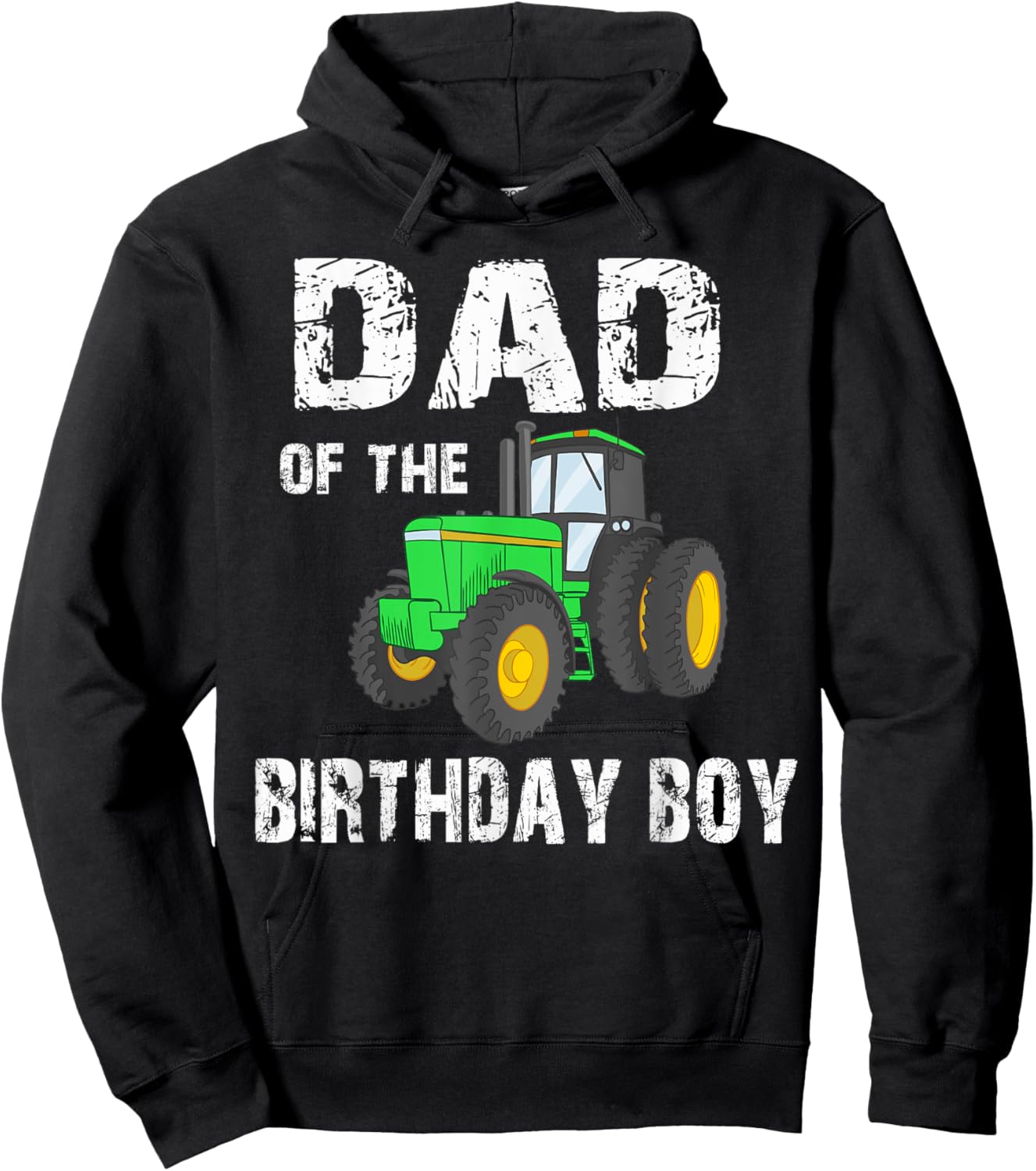 Dad of the Birthday Boy Vintage Farm Tractor Party family Hoodie - Hoodie | Black