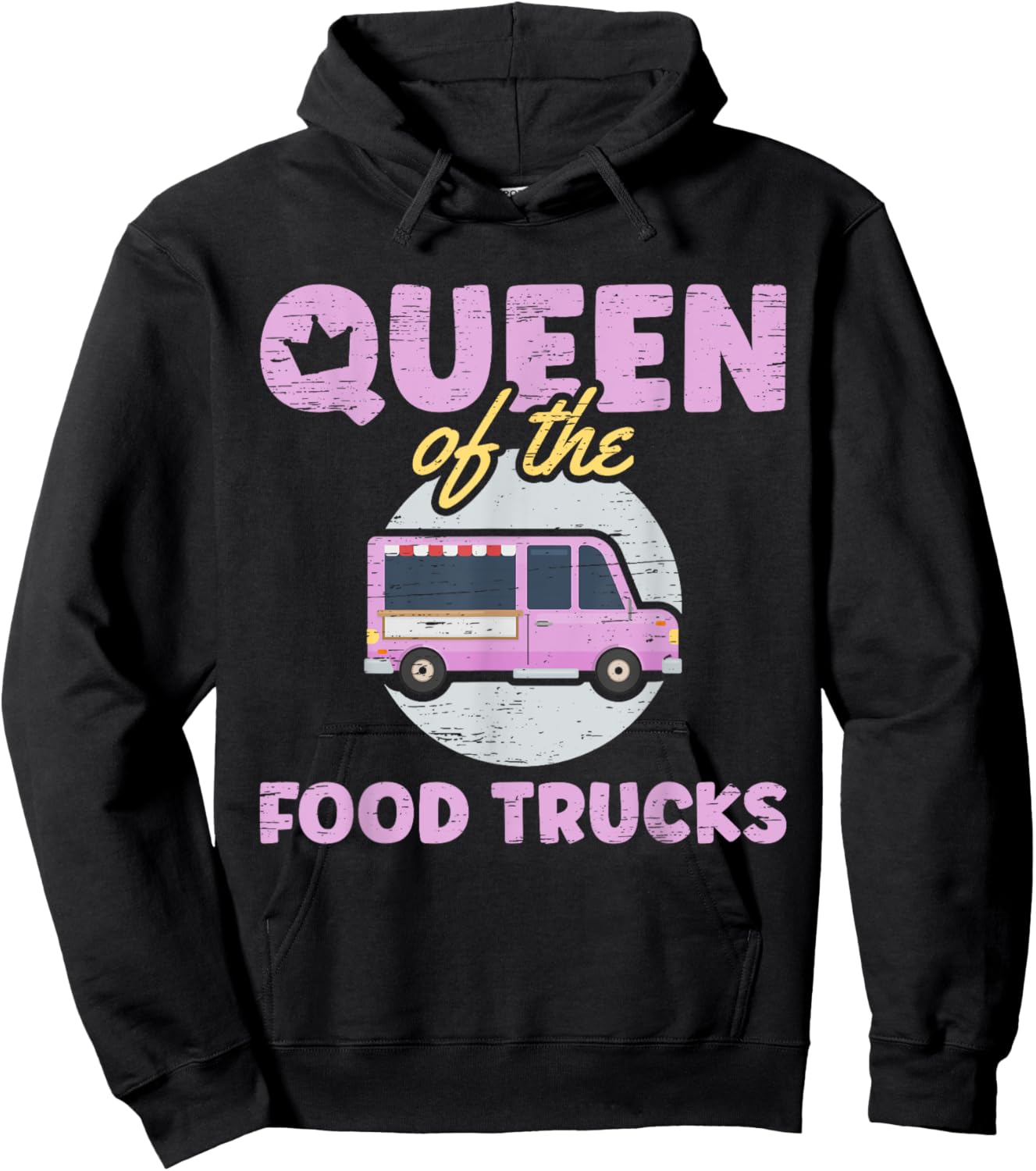 Queen Of The Food Trucks Food Truck Chef Food Truck Hoodie - Hoodie | Black